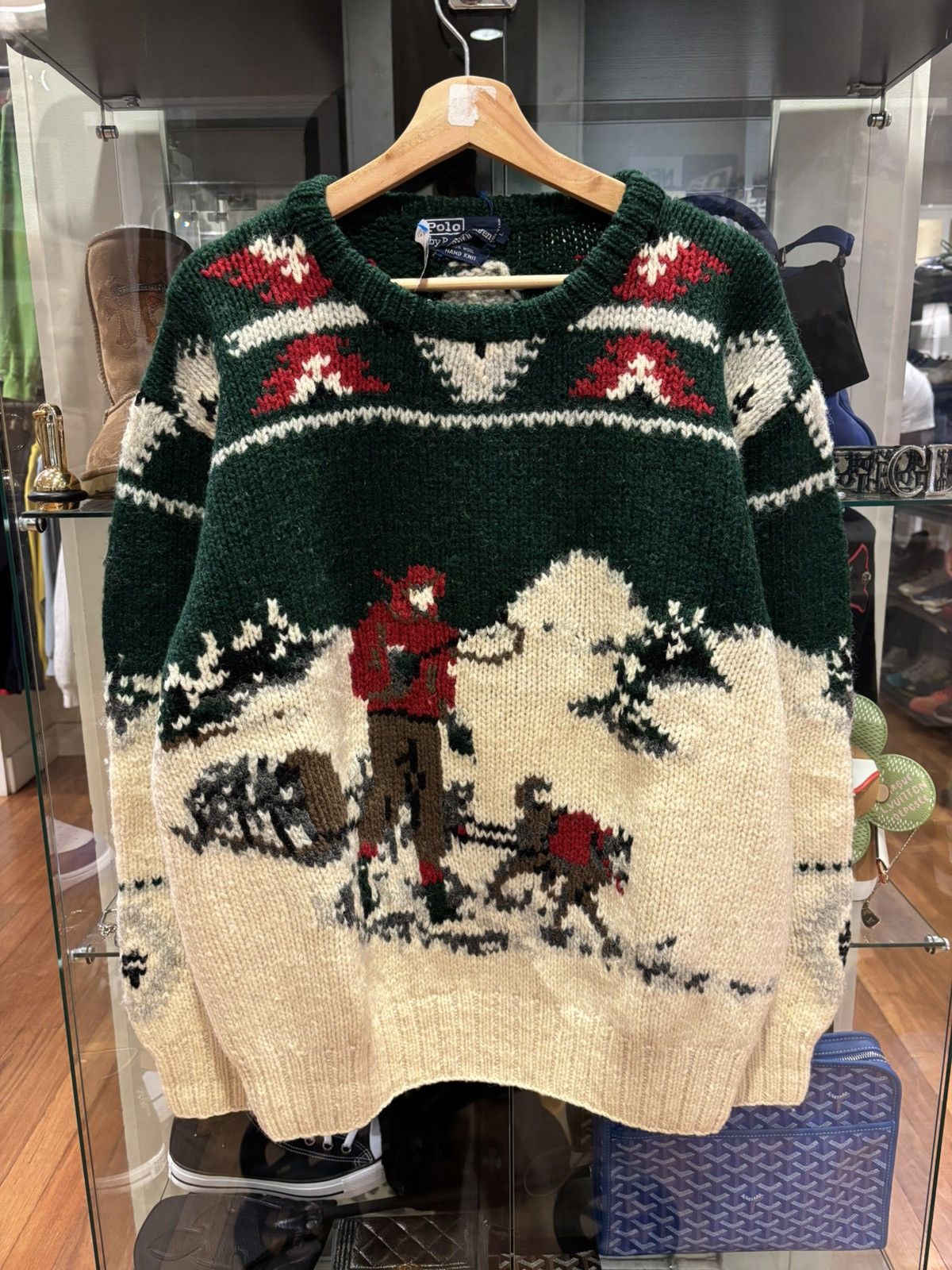 Polo Ralph Lauren Polo Ralph Lauren Hand Knit Dog Sled Sweater Size US L / EU 52-54 / 3 - 1 Thumbnail