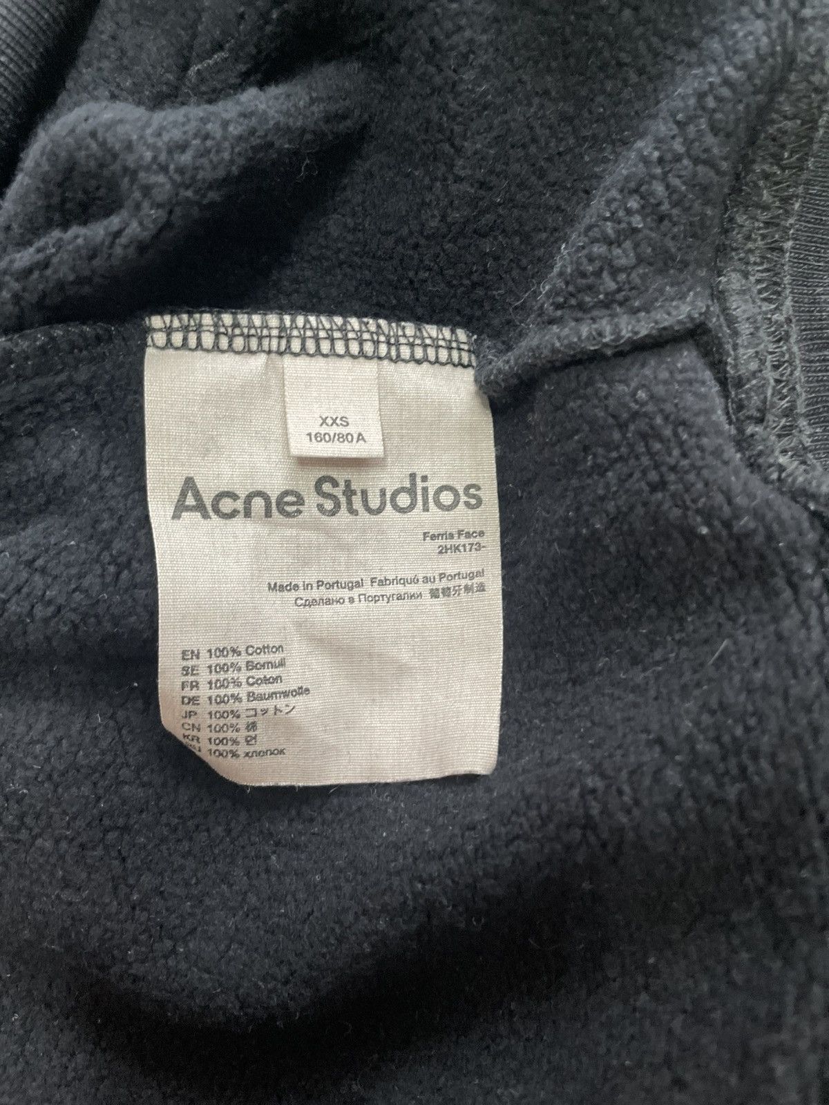 Acne Studios Black hoodie Acne Studios Ferris Face smal logo hype Size US XXS / EU 40 - 7 Thumbnail