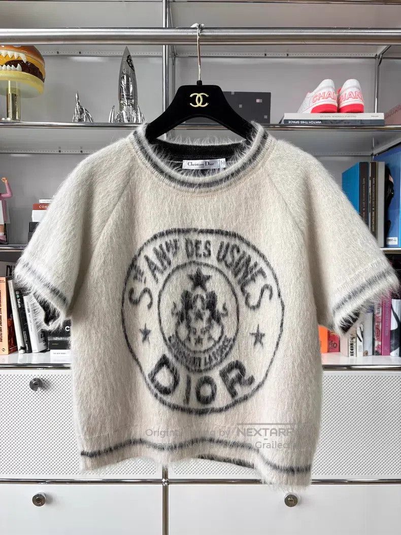 Dior Dior Beige horsehair constellation print short sleeves Size XXS / US 00 / IT 34 - 1 Thumbnail