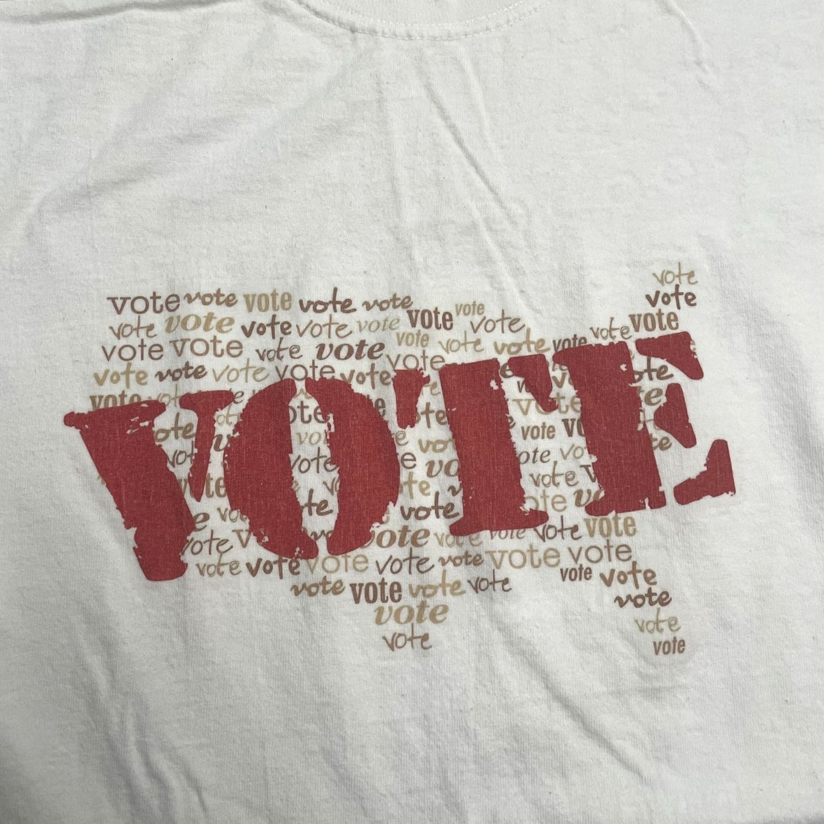 Hanes Hanes White T-Shirt Mens 2XL Crew Neck 100% Cotton Graphic Voting Tee Size US XXL / EU 58 / 5 - 2 Thumbnail
