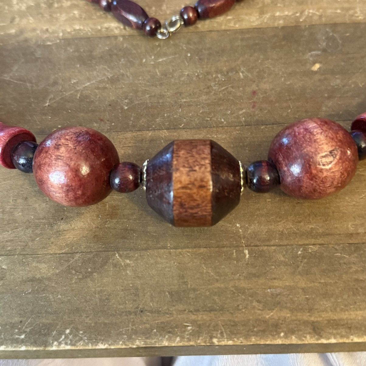 Vintage Vintage chunky brown bead necklace Size ONE SIZE - 3 Thumbnail