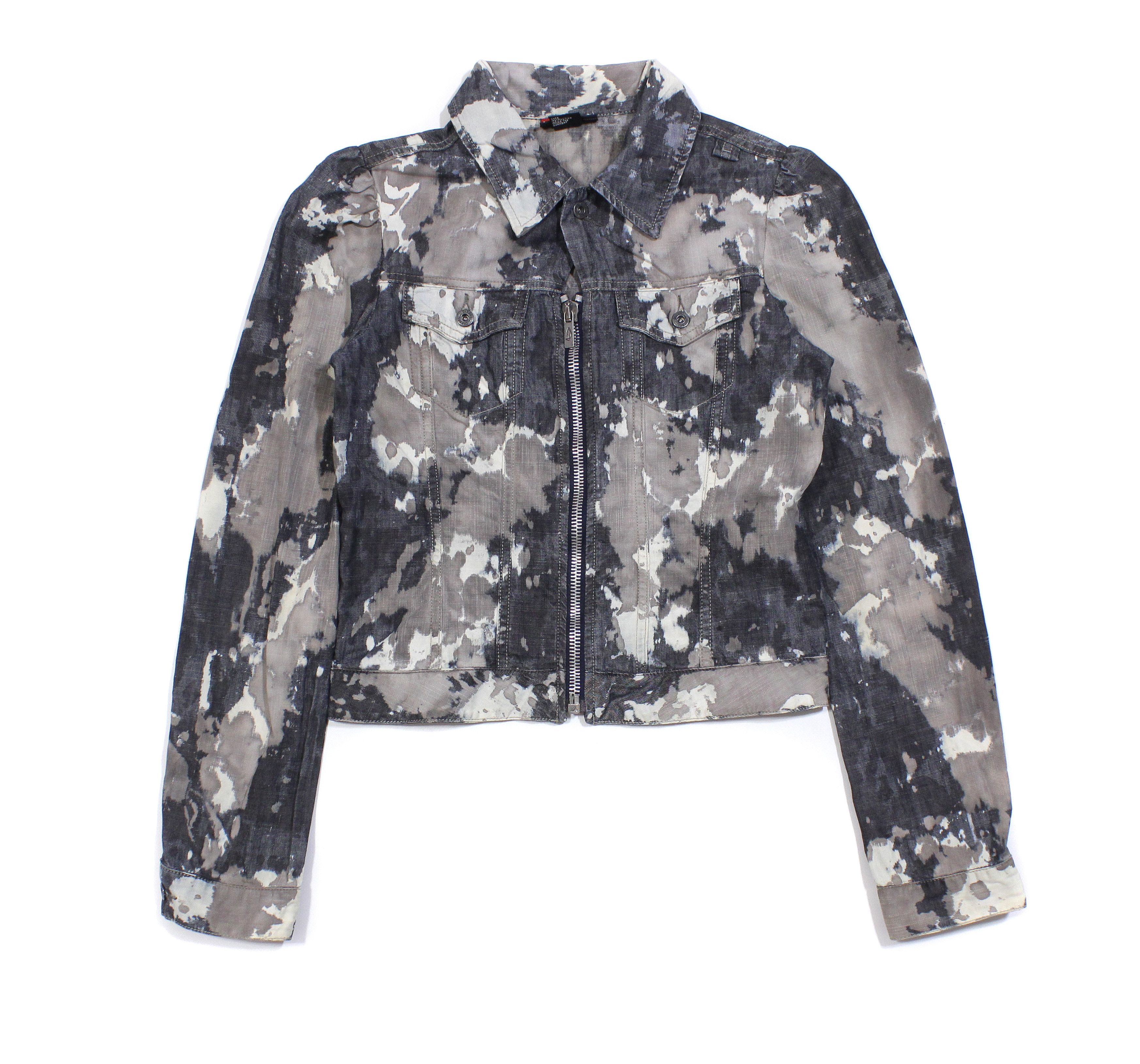 Diesel 00S Tie Dye Denim Jacket Vintage Size S / US 4 / IT 40 - 1 Thumbnail