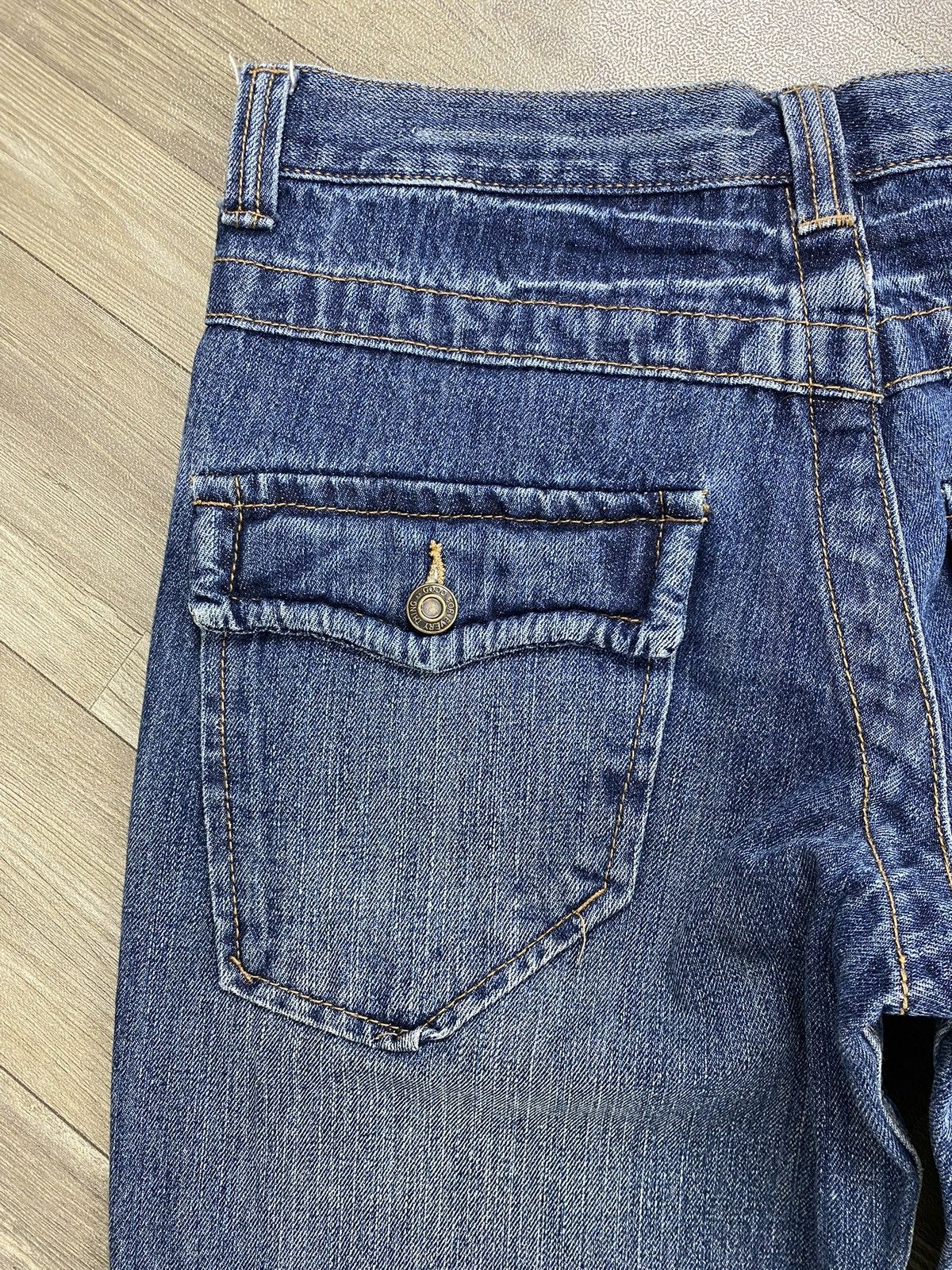 If Six Was Nine 2000s Jungle Storm Distressed Lgb Style Bootcut Flared Jeans Size US 30 / EU 46 - 16 Thumbnail