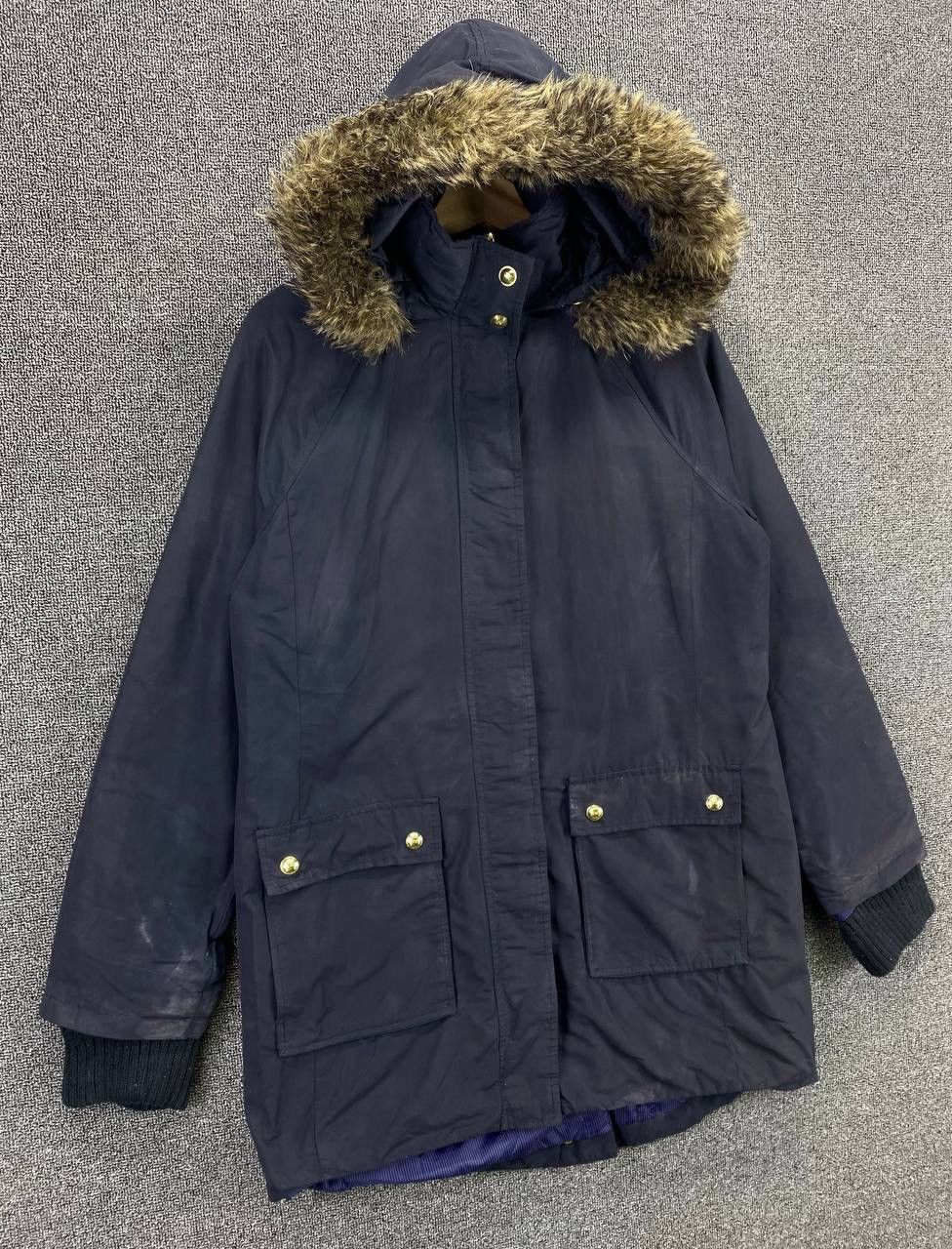 Tommy Hilfiger Vintage Tommy Hilfiger Faux Fur Hoodie Long Jacket Size M / US 6-8 / IT 42-44 - 2 Thumbnail