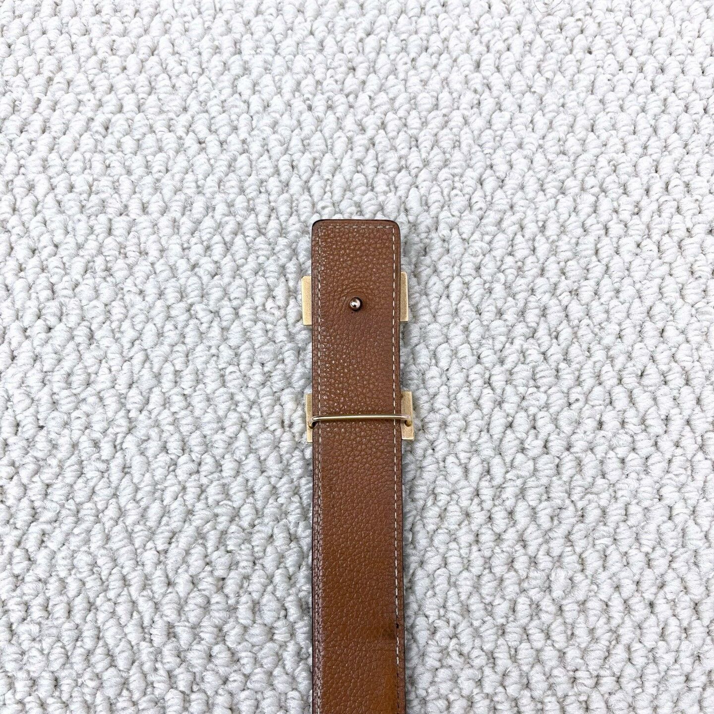 Hermes Hermes Togo Black Gold H Reversible Belt Size ONE SIZE - 4 Thumbnail