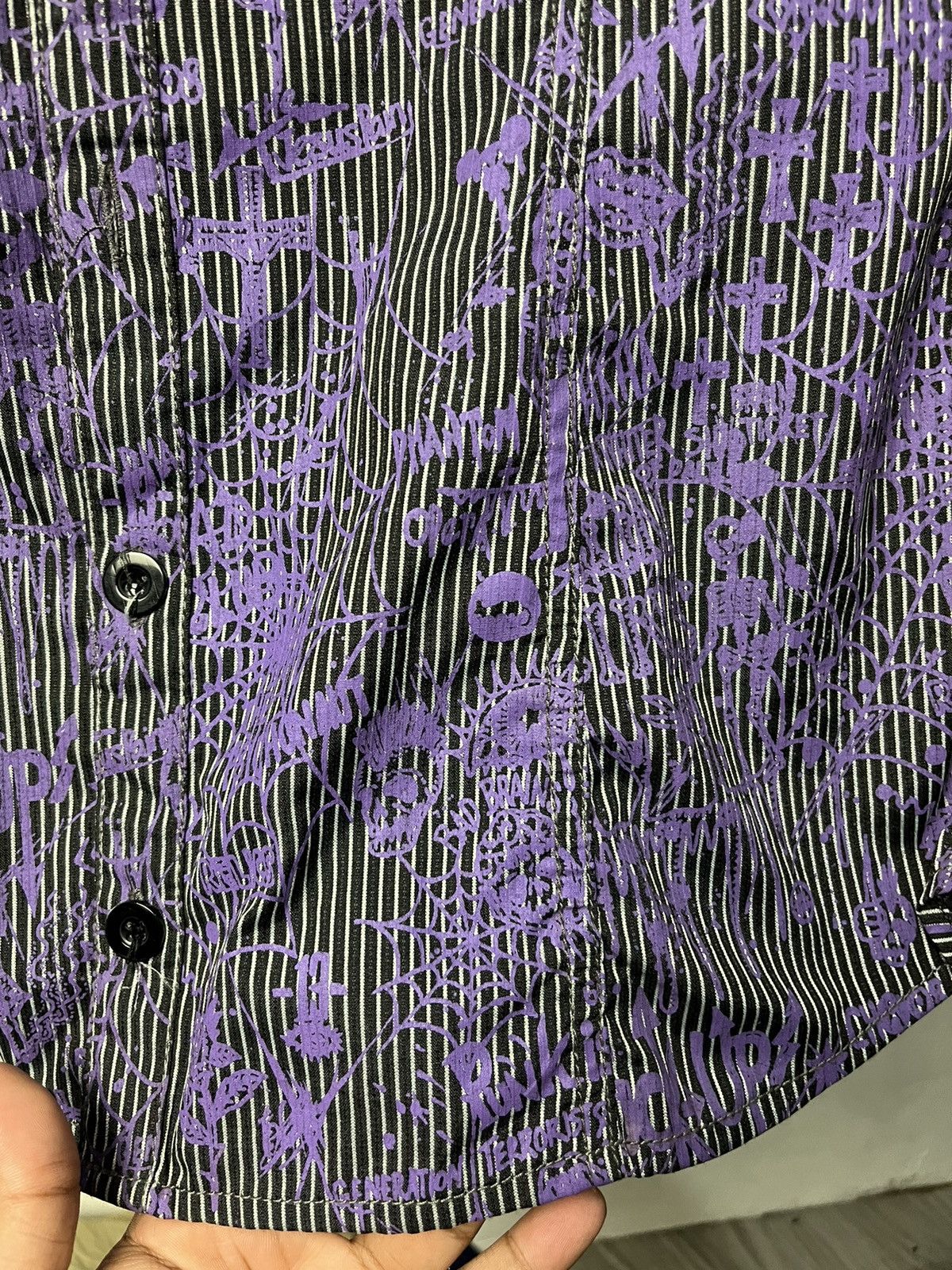 If Six Was Nine × Japanese Brand × Le Grande Bleu (L.G.B.) Rare Gothic Punk Skull algonquins All Over Print Shirt Size US M / EU 48-50 / 2 - 7 Thumbnail