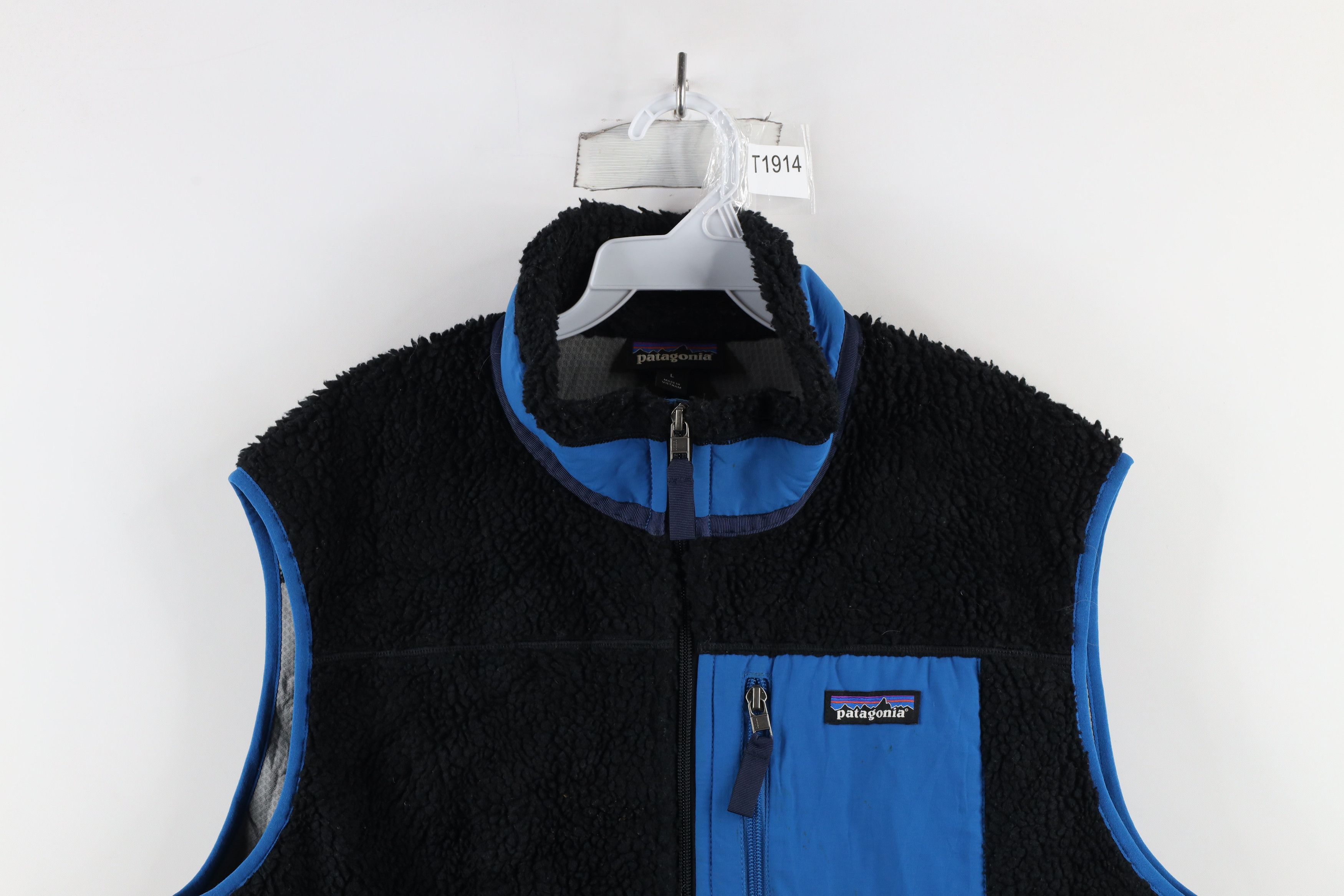 Patagonia × Vintage Patagonia Retro-X Deep Pile Fleece Vest Jacket Black Blue Size US L / EU 52-54 / 3 - 2 Thumbnail
