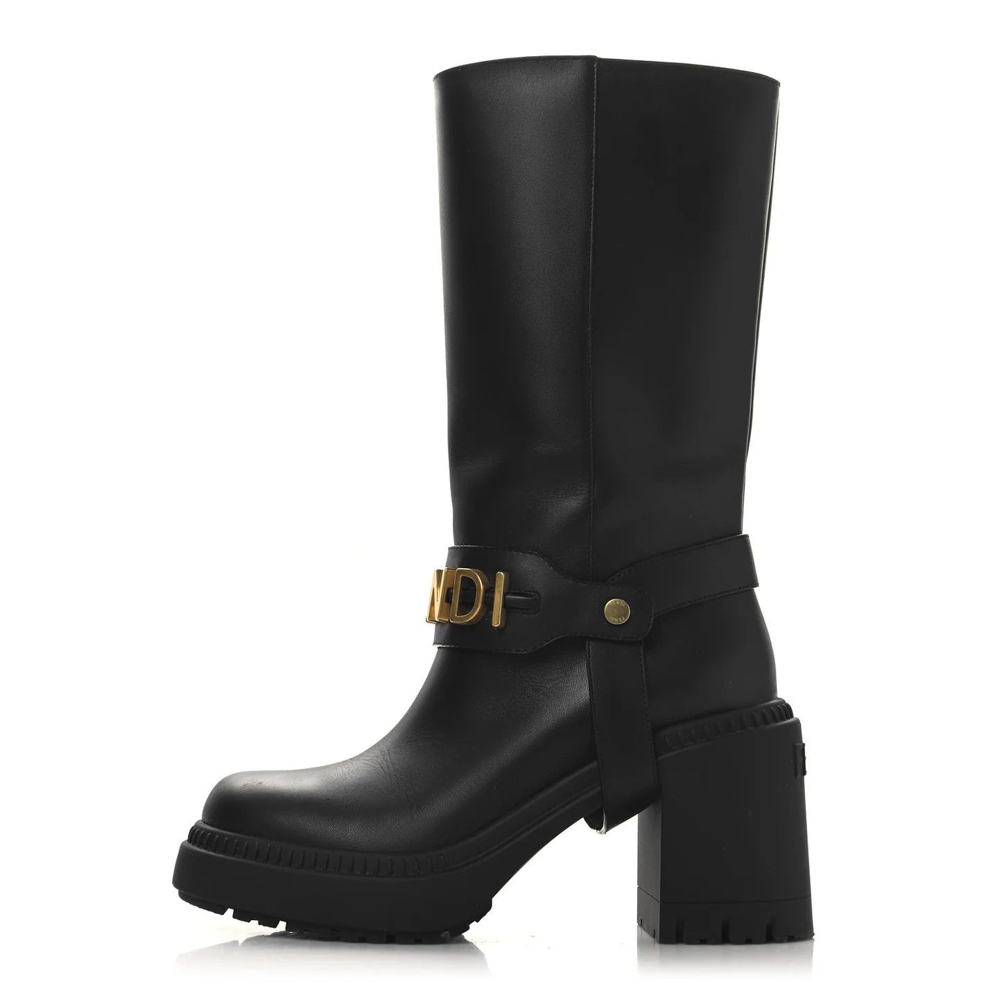Fendi o1s1wg111025 Leather Boots in Black Size US 8 / IT 38 - 1 Thumbnail