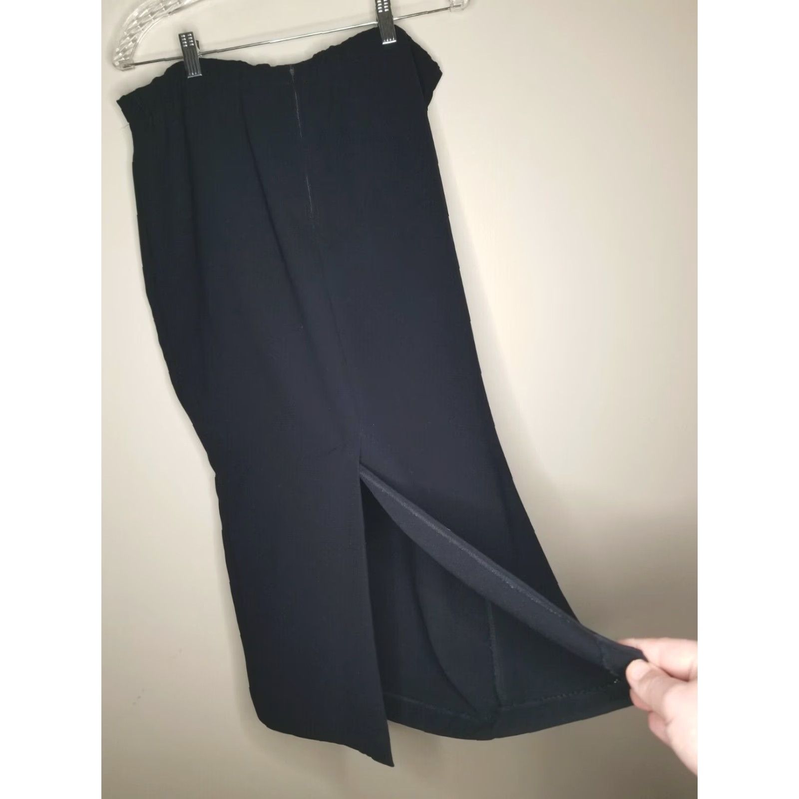 Vintage Womens Black Long Maxi Skirt 16P Petite Size 16P Skirt Black Maxi Women Petite Small?? Size 38" / US 16 / IT 52 - 4 Thumbnail