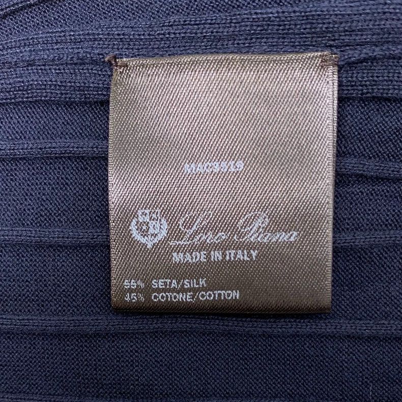 Loro Piana Loro Piana Dark blue high-neck knitted short-sleeved dress Size S / US 4 / IT 40 - 7 Thumbnail