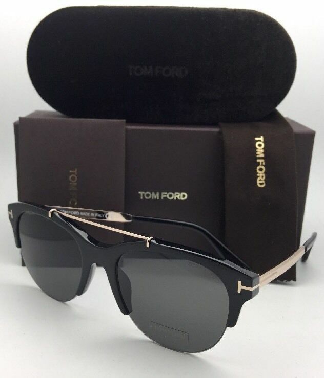 image of Tom Ford Adrenne Tf517 01A Black/gold/ Unisex Sunglasses, Women's