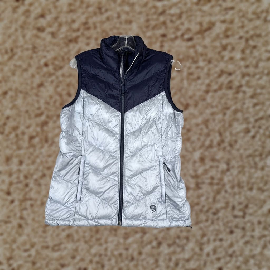 Mountain Hardwear VINTAGE Mountain Hardwear Vest Womens Medium Blue Puffer Ratio Down 650 Mock Neck Hike Size M / US 6-8 / IT 42-44 - 1 Thumbnail