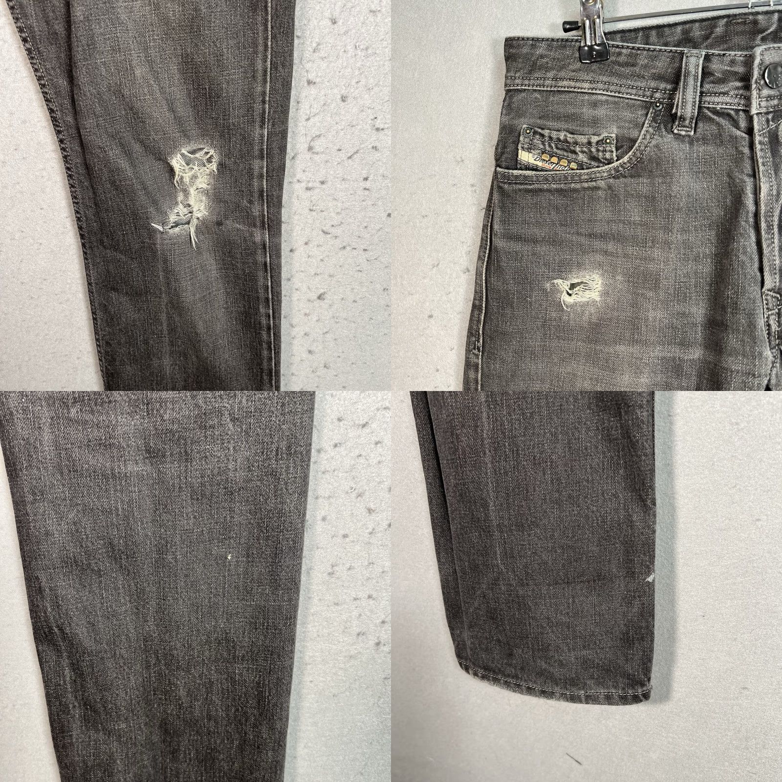 Diesel Diesel Jeans Slim Straight 29x32 Dark Gray Safado Mens Italy Size US 29 - 8 Thumbnail