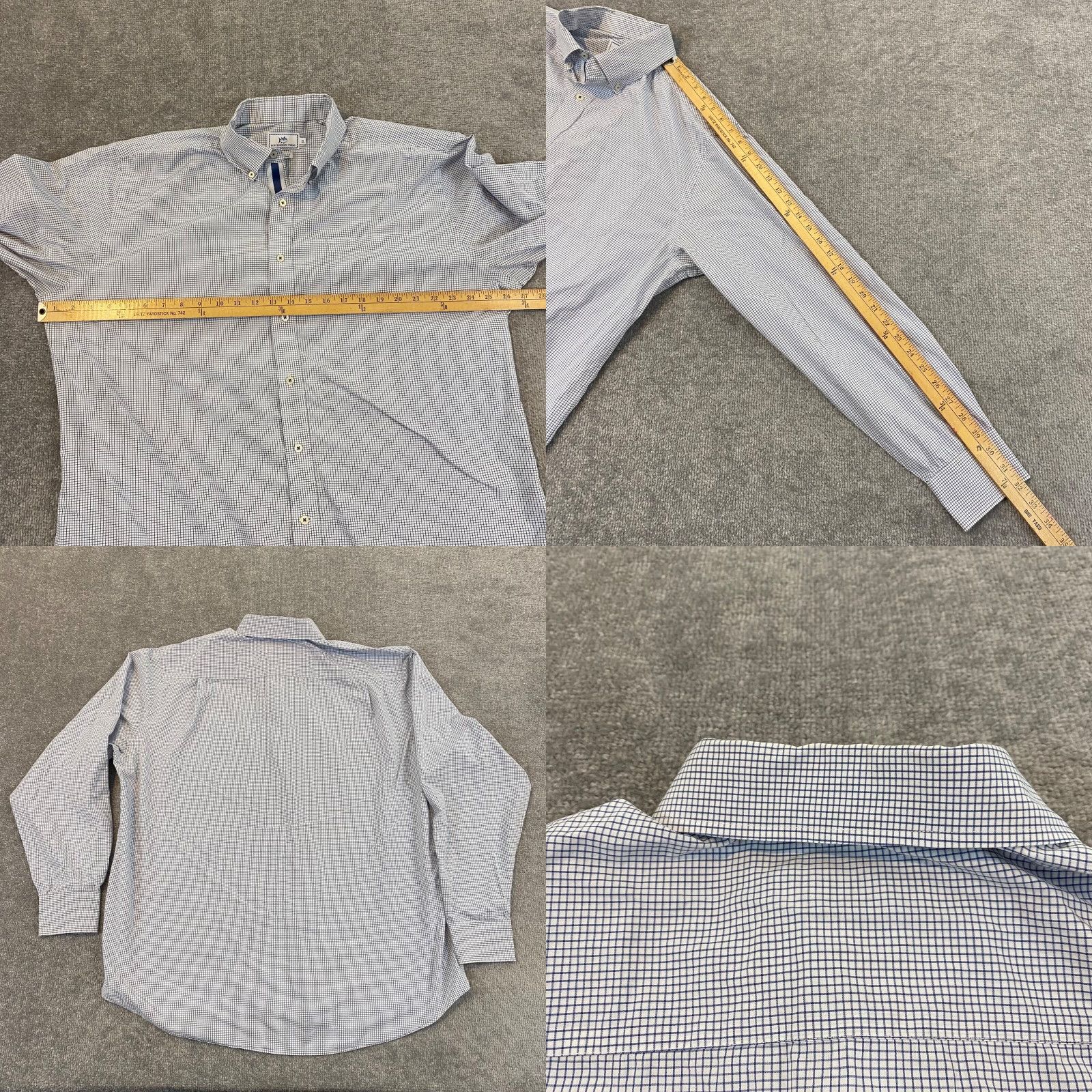 Southern Tide SOUTHERN TIDE Shirt Mens XL Blue White Plaid Button-Down Stretch Classic Fit L/S Shirt Mens XL Blue White Plaid Button-Down Stretch Classic Fit L/S Size US XL / EU 56 / 4 - 8 Thumbnail
