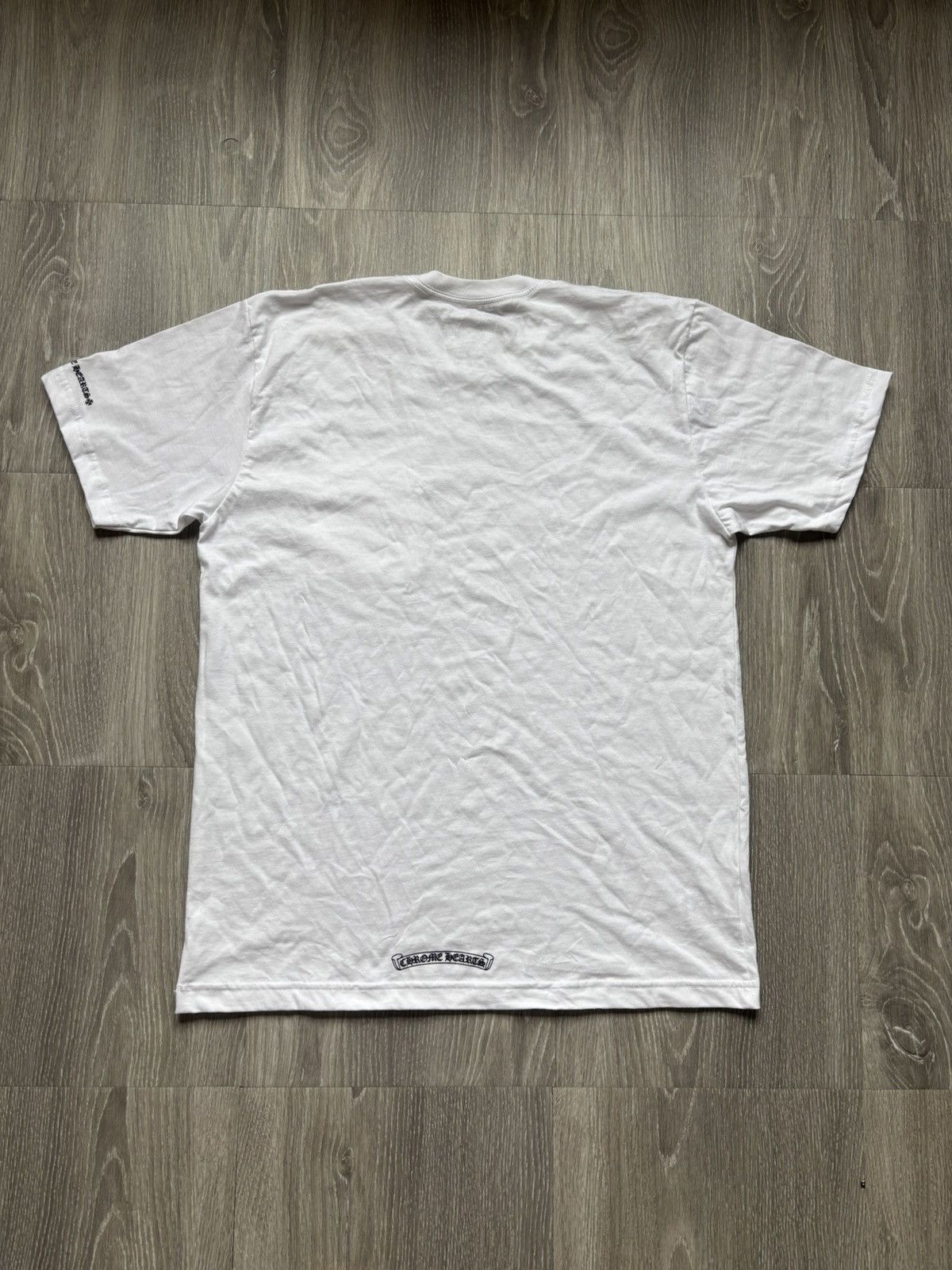 Chrome Hearts Chrome Hearts White Neck Logo Tee Size US L / EU 52-54 / 3 - 3 Thumbnail