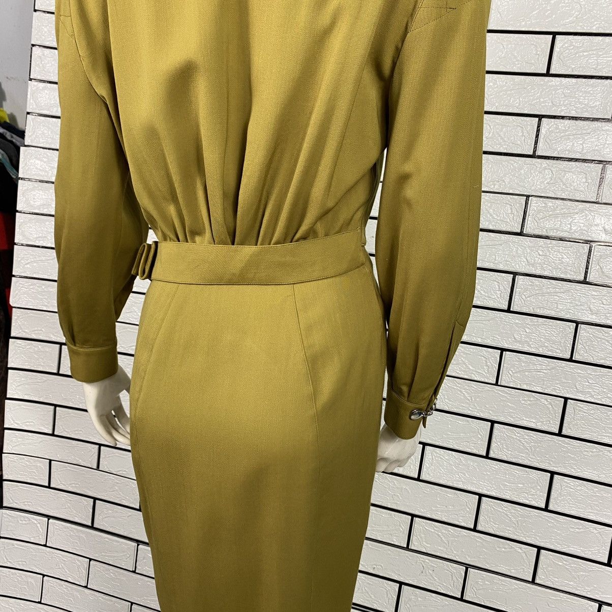 Thierry Mugler 🔥VINTAGE THIERRY MUGLER PARIS WRAP DRESS STRUCTURED CHAIN Size M / US 6-8 / IT 42-44 - 15 Thumbnail