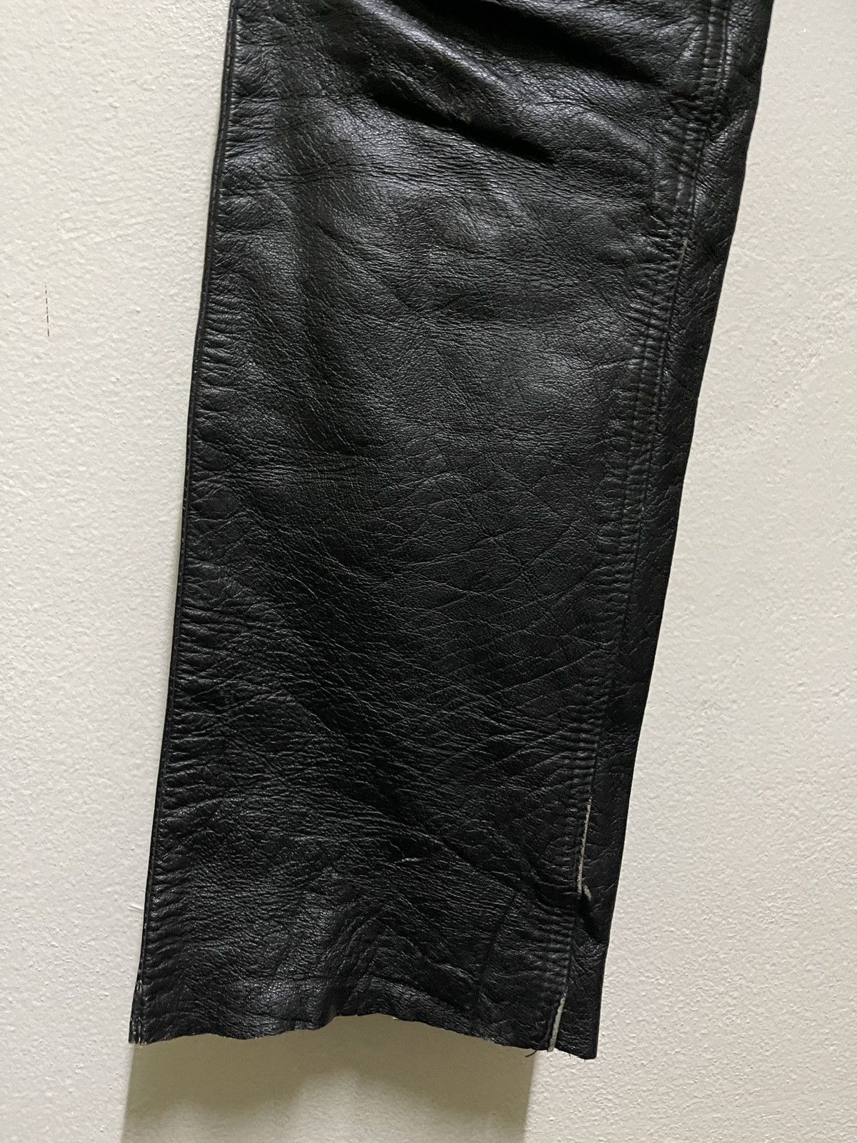 Genuine Leather × Vintage Leather Pants Biker Size US 29 - 4 Thumbnail