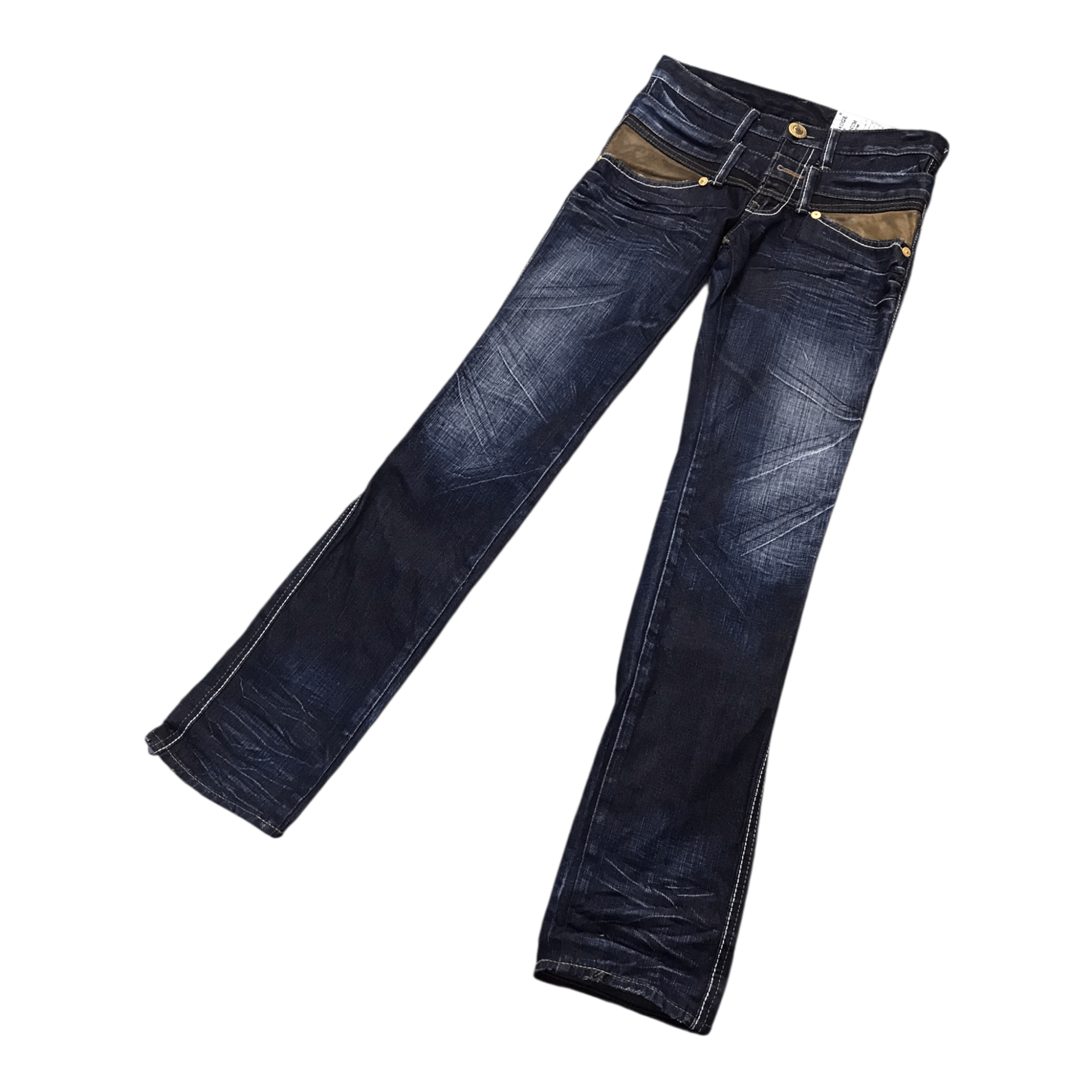 Japanese Brand Flare Antgauge Double Waist Denim Pant Size US 28 / EU 44 - 2 Thumbnail