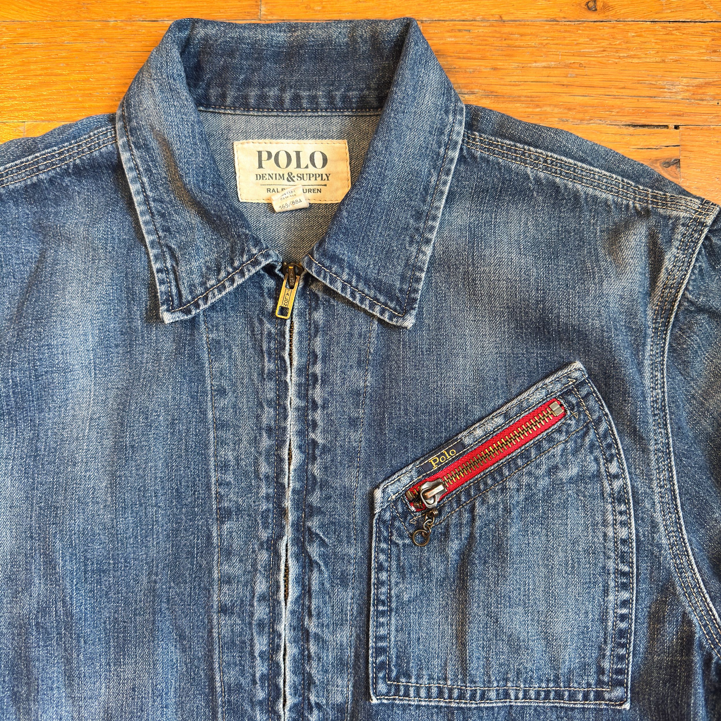 Denim & Supply Ralph Lauren 91-B Zip Denim Jacket Size US XS / EU 42 / 0 - 3 Thumbnail