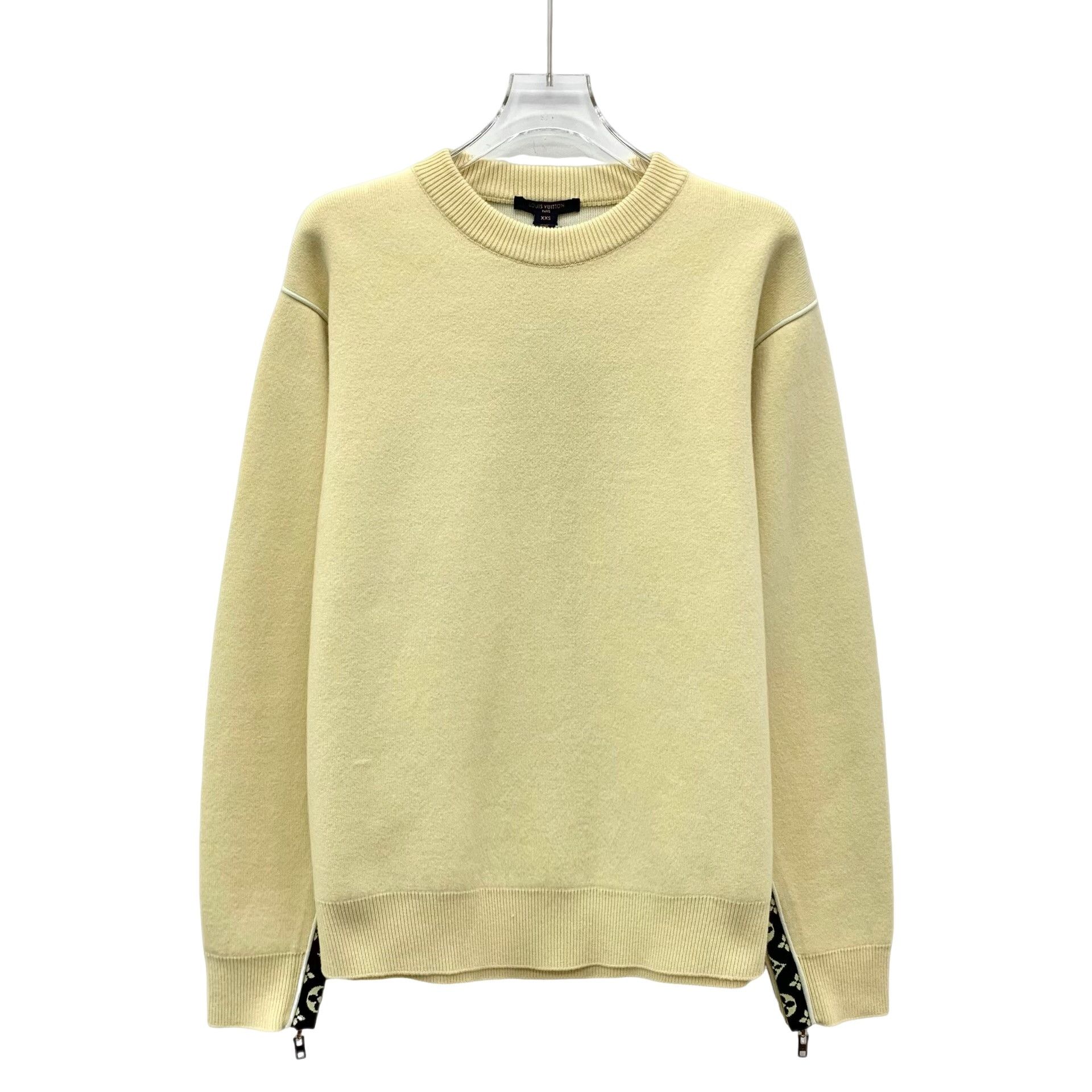 Louis Vuitton Louis Vuitton Monogram Zip Yellow Wool Sweater XXS Size XXS / US 00 / IT 34 - 1 Thumbnail