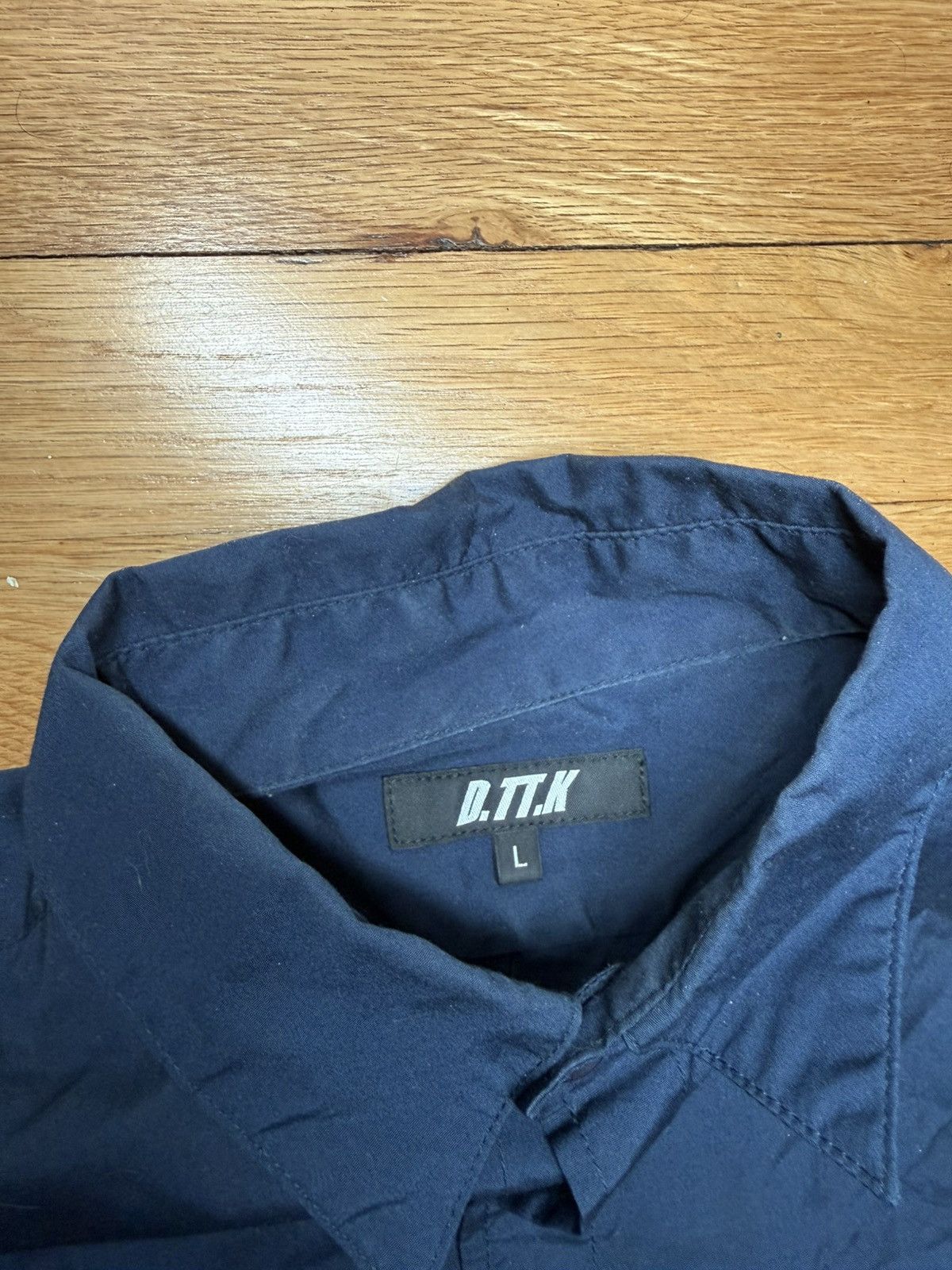 D.TT.K Navy Blue D.TT.K Deconstructable Worker Polo Shirt Detto K Size US L / EU 52-54 / 3 - 5 Thumbnail