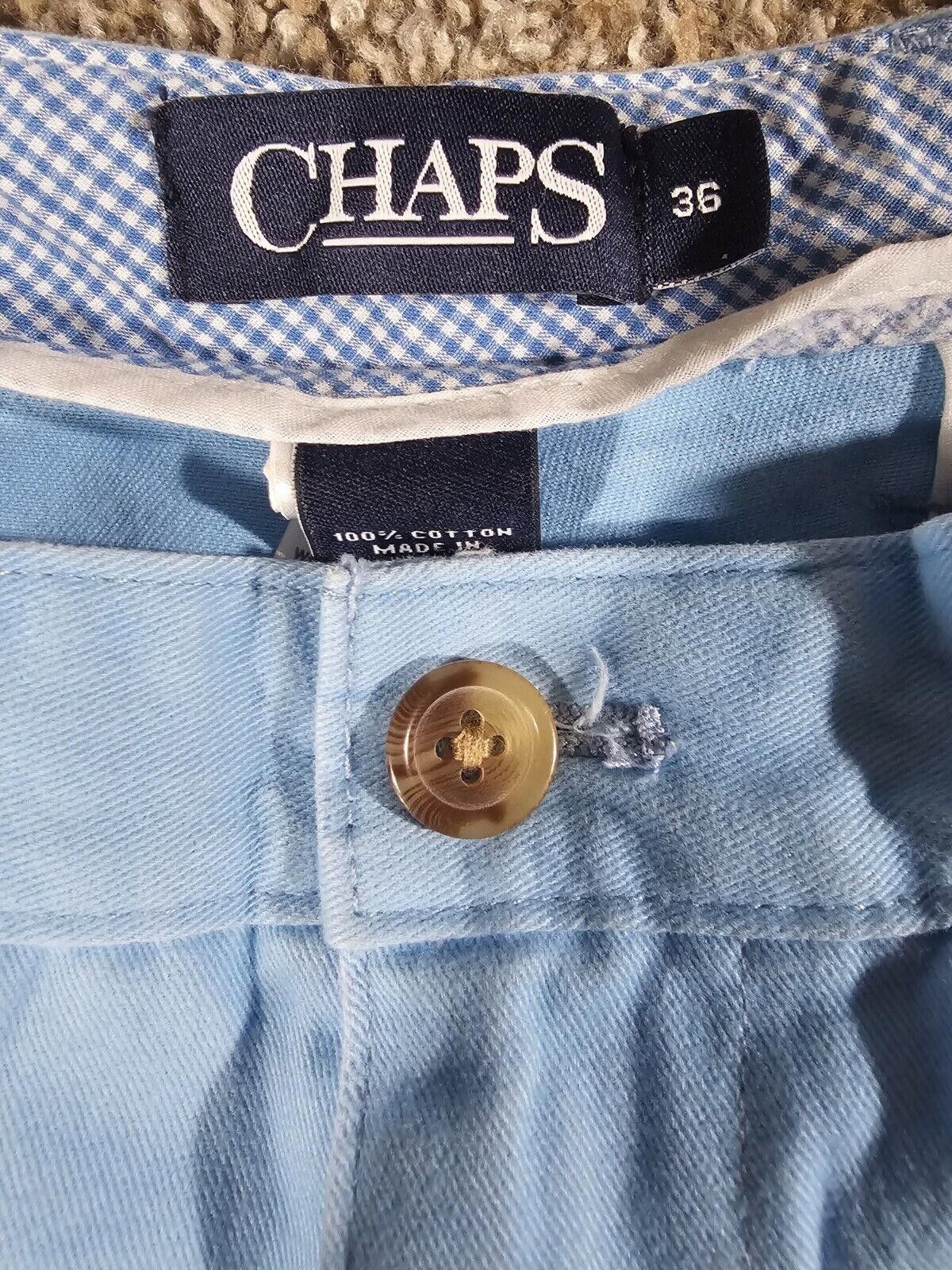 Chaps Men's Chaps Flat Front Sutton Blue Shorts Size 36 Size US 36 / EU 52 - 2 Thumbnail