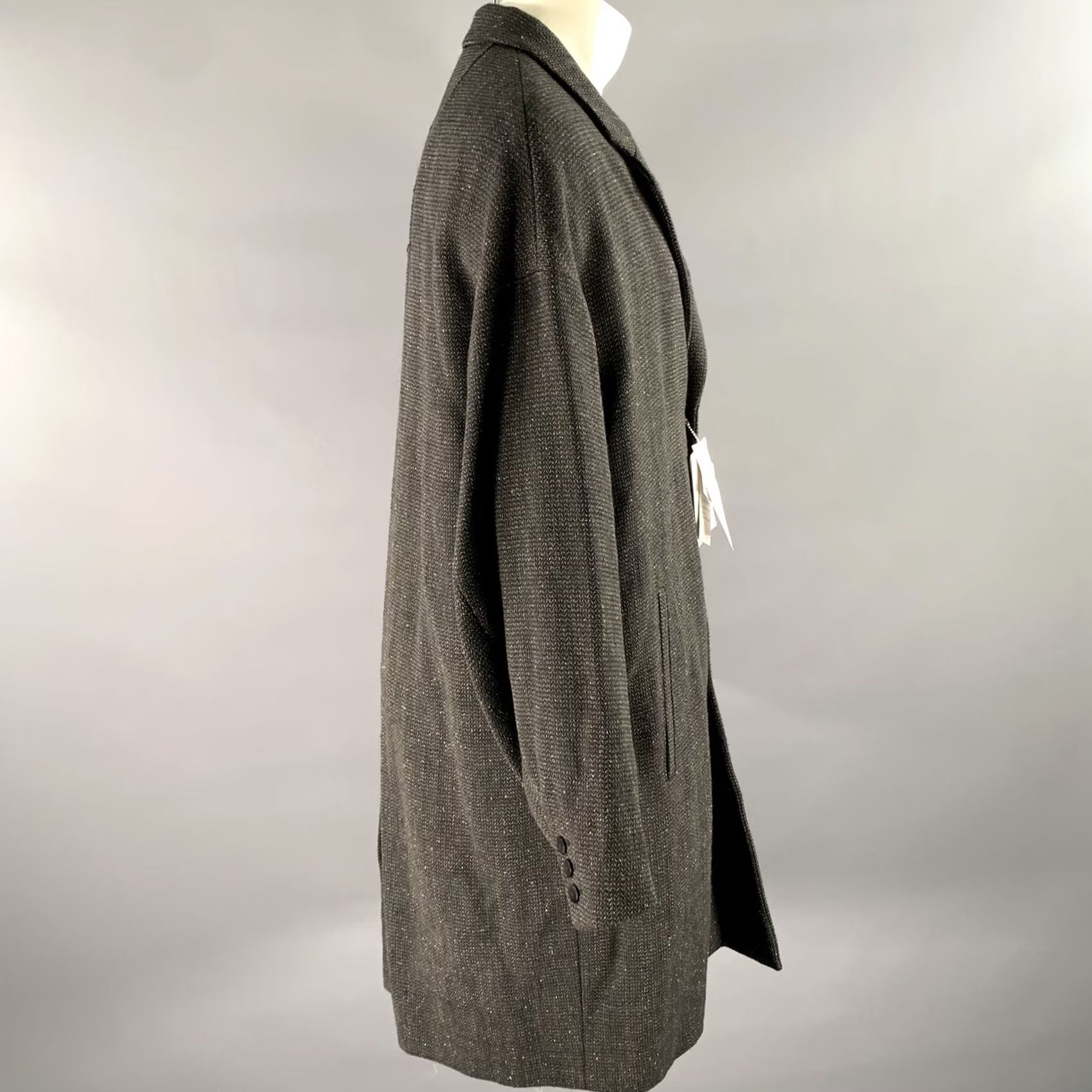 Visvim VISVIM Coat Tweed Wool Linen Silk Black Brown Notch Lapel Size M Mens Size US M / EU 48-50 / 2 - 4 Thumbnail
