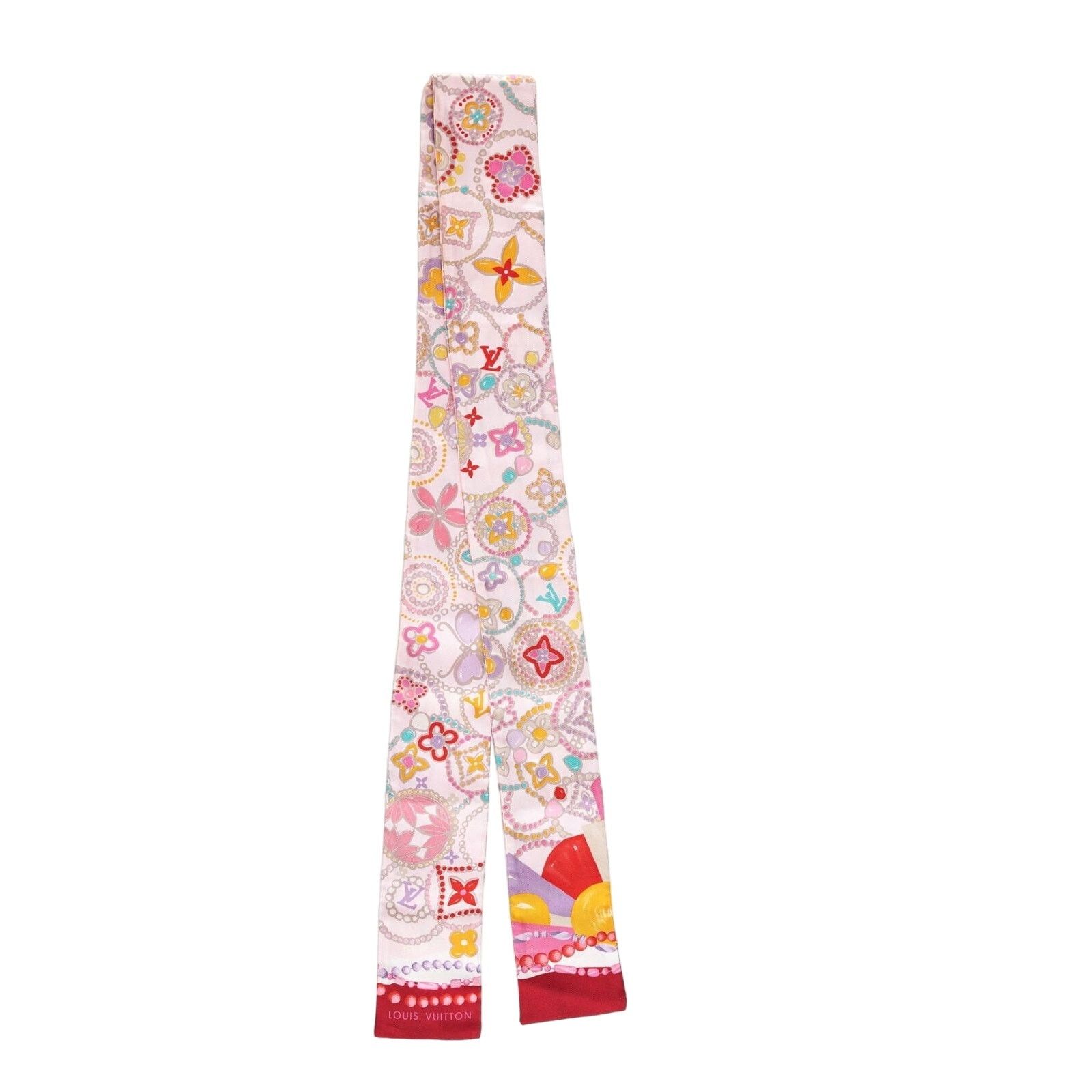 Louis Vuitton Louis Vuitton Silk Scarf Multicolor Rectangle LV Logo Size ONE SIZE - 2 Thumbnail