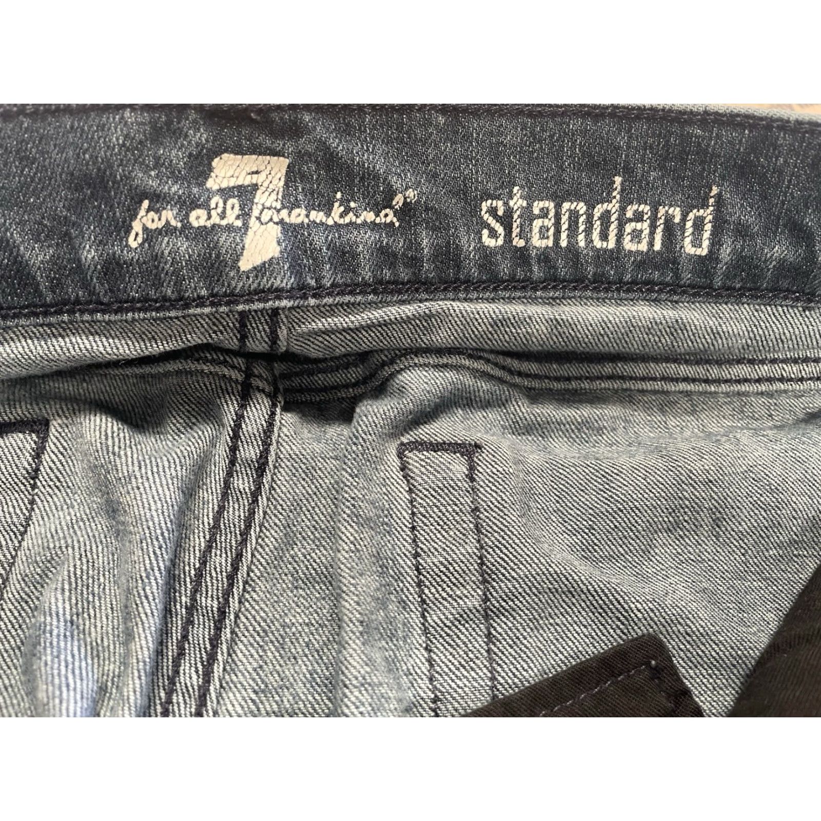 7 For All Mankind 7 For All Mankind Jeans Mens Dark Wash Blue Size 32 Regular Slim Straight 5-Pocket Denim Size US 32 / EU 48 - 7 Thumbnail