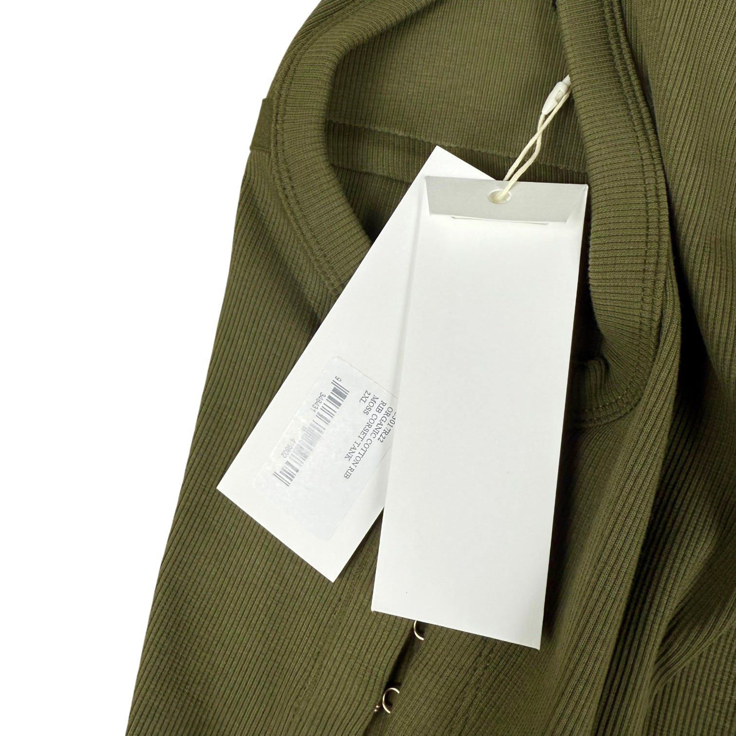 Dion Lee Rib Corset Tank Top Army Green (Fits M-XL Mens)