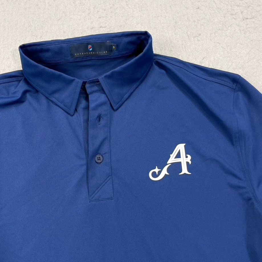 Vintage Extracurricular Four Aces LIV Golf Polo Shirt Mens S Blue Short Sleeve Button Collar Polo Shirt - Golf Sports Preppy Classic Mens Size US S / EU 44-46 / 1 - 2 Thumbnail