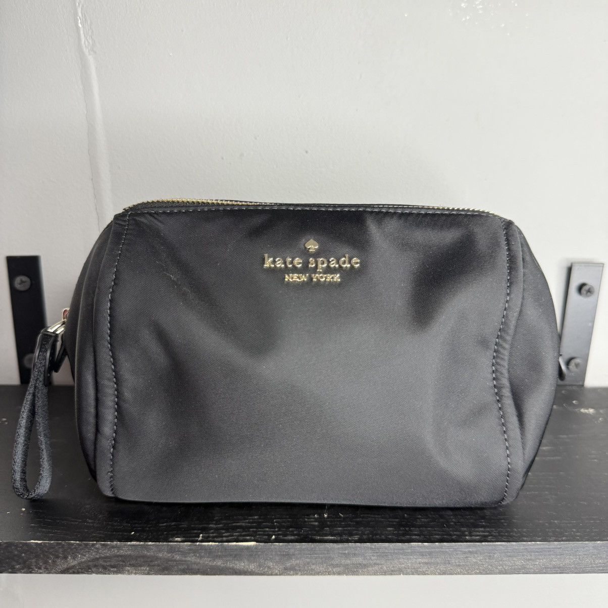 Kate Spade Kate Spade Chelsea Black Cosmetic Makeup Bag Nylon Travel Size ONE SIZE - 1 Thumbnail