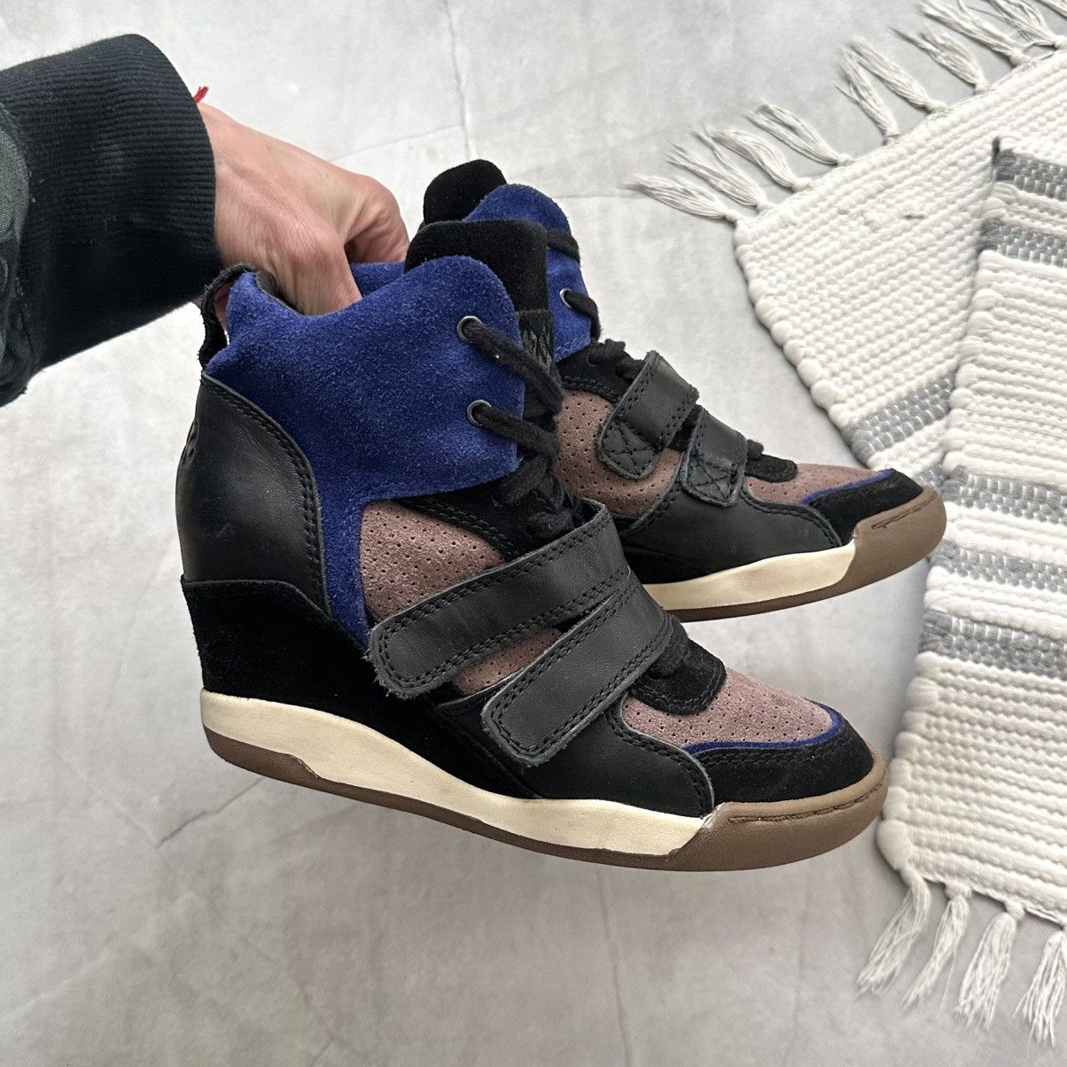 Isabel Marant ASH Straps Bekett Wedge Suede Sneakers Isabel Marant Style Size US 7 / IT 37 - 3 Thumbnail