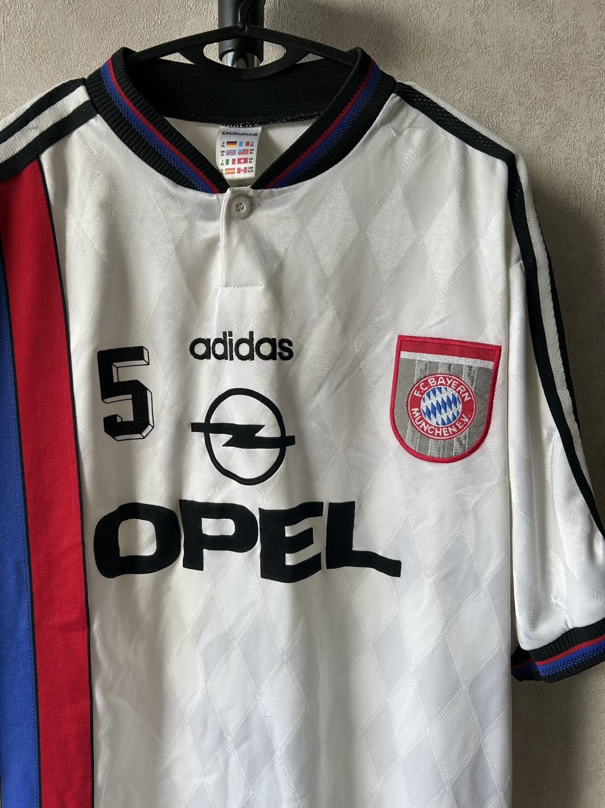 Adidas Adidas Bayern Munich 1996/1998 Away Soccer Jersey Size US XL / EU 56 / 4 - 2 Thumbnail