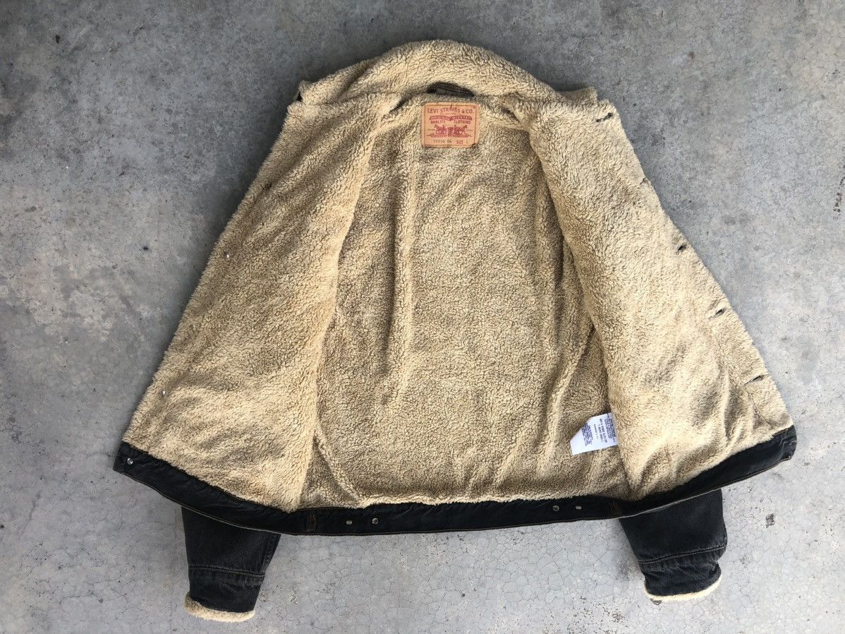 Levi's Y2k Levis Sherpa Lined Denim Jacket Distressed Size US L / EU 52-54 / 3 - 19 Thumbnail