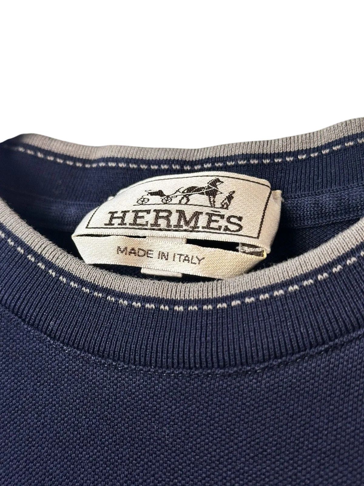 Hermes Vintage Hermes Paris H Logo Embroidered Cotton Shirt Size US S / EU 44-46 / 1 - 8 Thumbnail