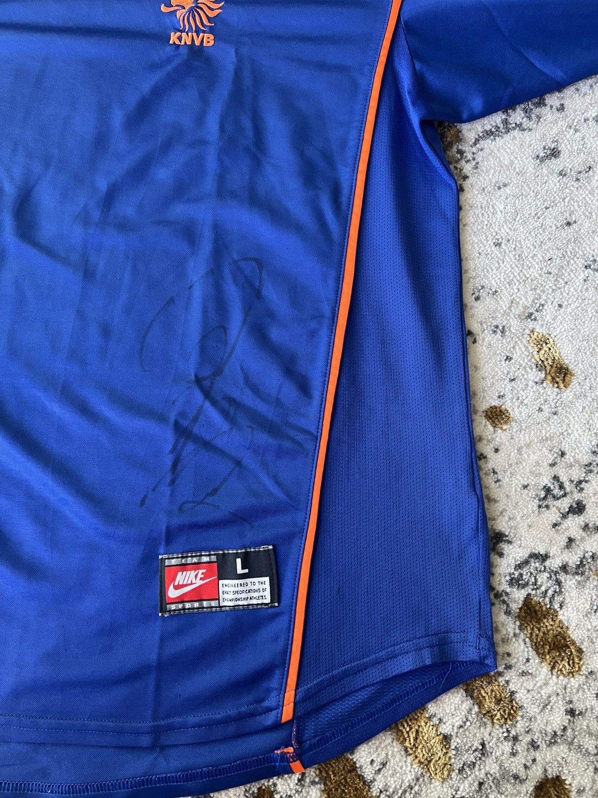 Nike × Vintage 90s Vintage Nike Unknown Signature Netherlands jersey Size US XL / EU 56 / 4 - 7 Thumbnail