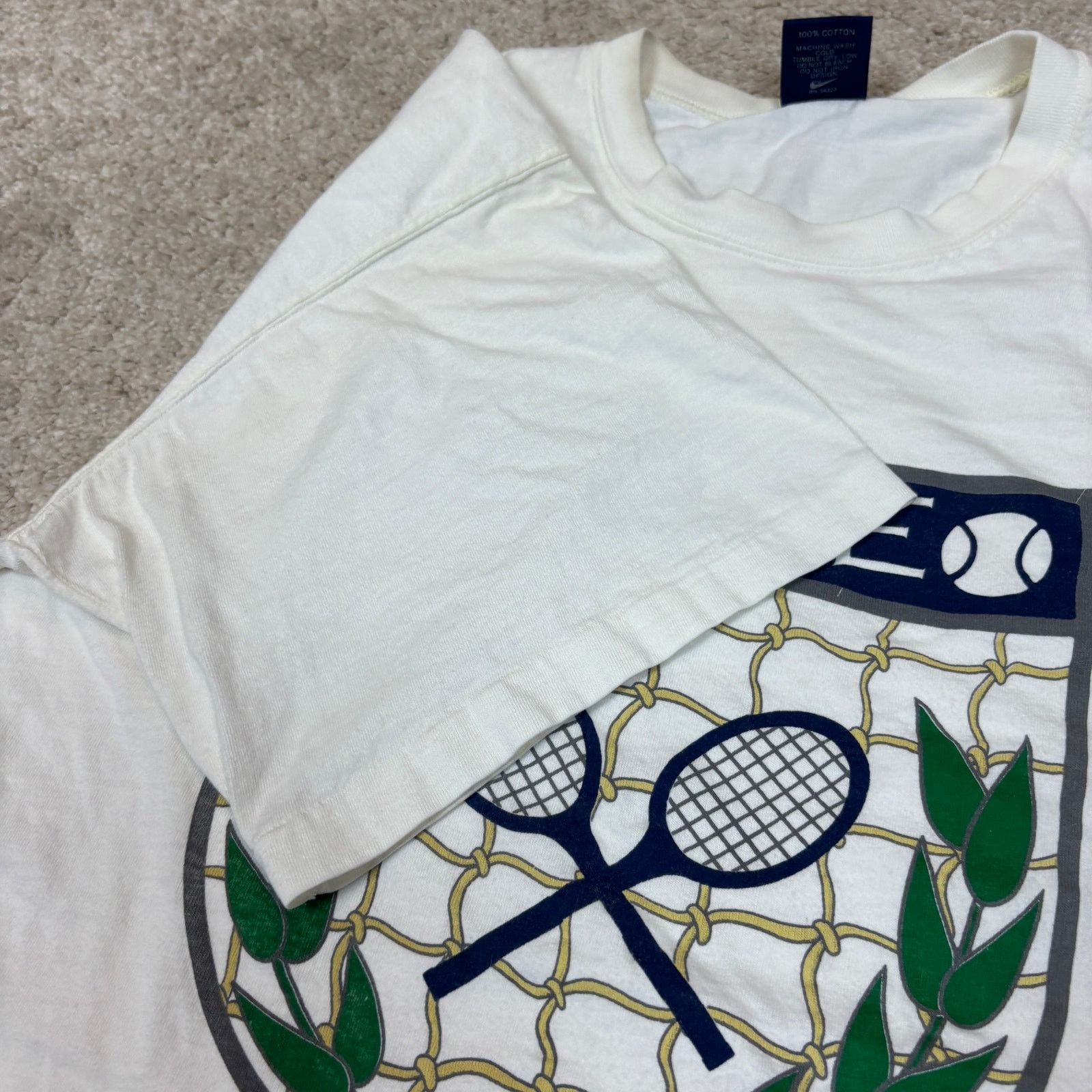 Nike VTG 80s Nike John McEnroe Wimbledon T Shirt Men's Large Size US L / EU 52-54 / 3 - 9 Thumbnail