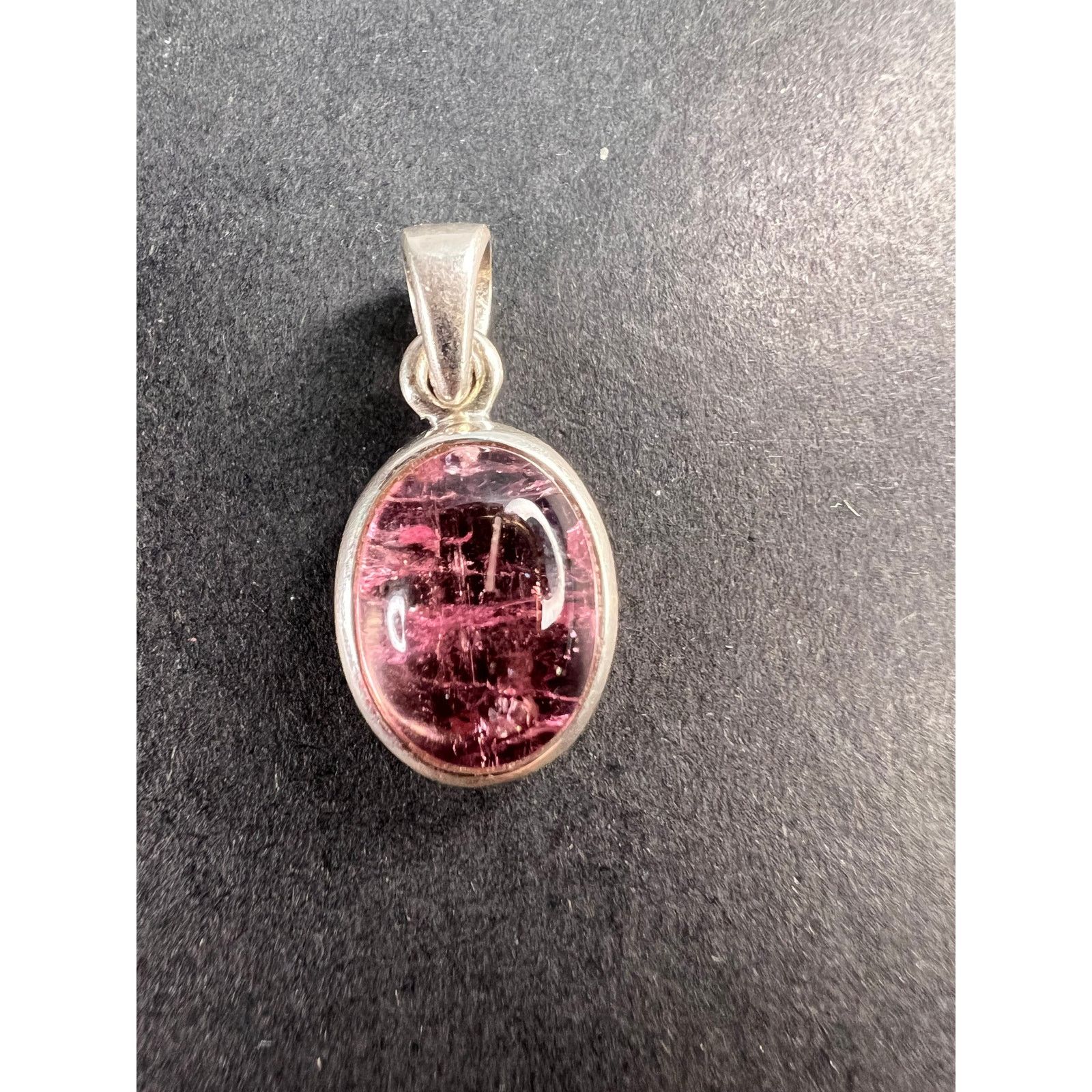 NEW Pink Rubellite tourmaline sterling silver pendant