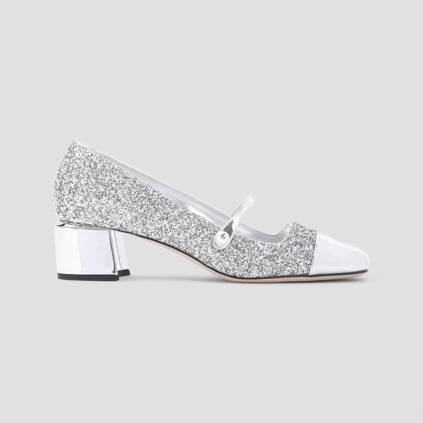 Jimmy Choo o1s22i1n1024 Mary Jane Style Pumps in Silver Size US 9 / IT 39 - 1 Thumbnail