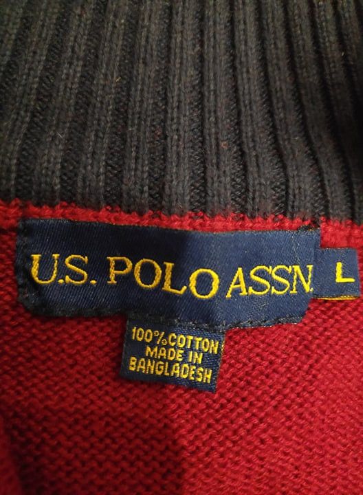 U.S. Polo Assn. × Vintage U.S. Polo Assn. Red Burgundy Sweater Size US L / EU 52-54 / 3 - 3 Thumbnail