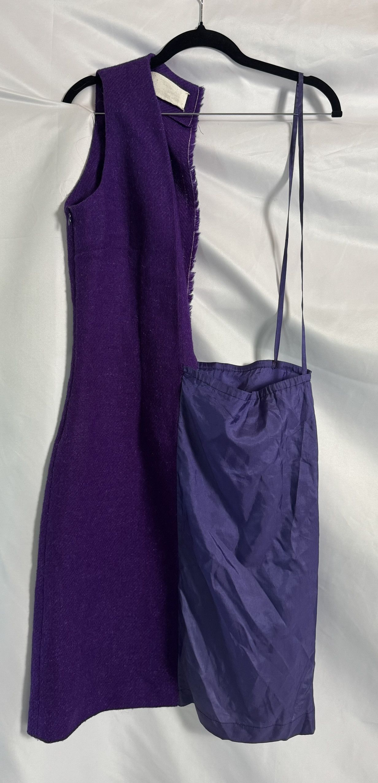 Maison Margiela Maison Martin Margiela FW1997–98 Purple Wool Apron Dress Size M / US 6-8 / IT 42-44 - 8 Thumbnail