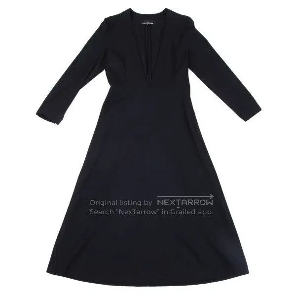 Comme des Garcons Comme Des Garcons Navy vintage v-neck dress Size S / US 4 / IT 40 - 2 Thumbnail