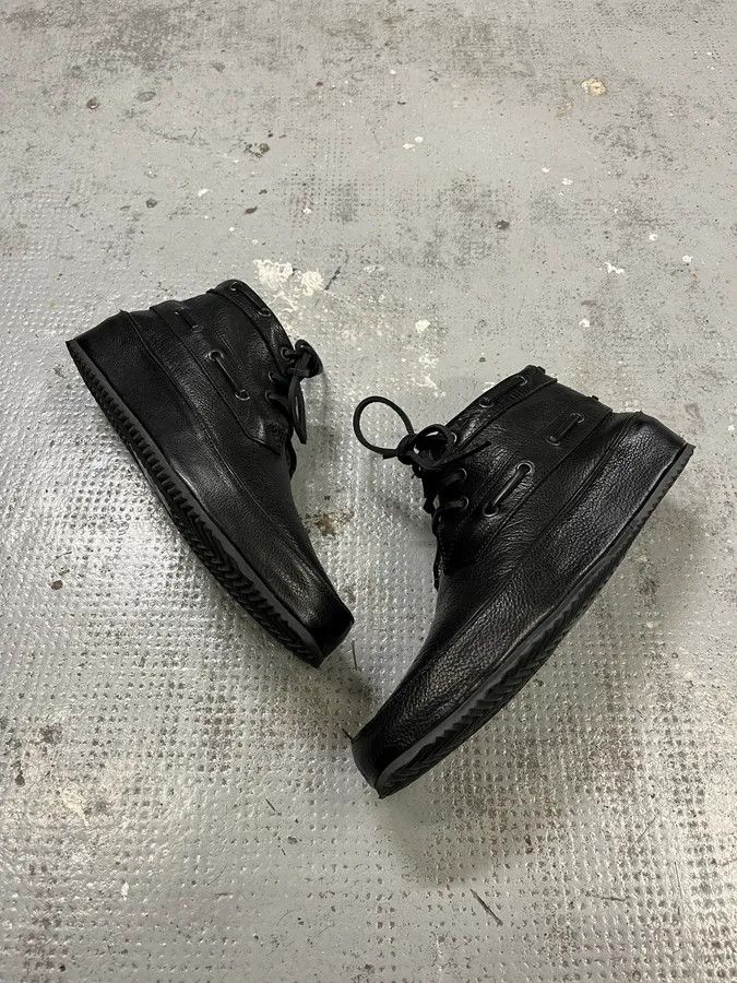 Marithe + Francois Girbaud Marithé + François Girbaud Ker Leather Laced Black Shoes Size US 8 / EU 41 - 2 Thumbnail