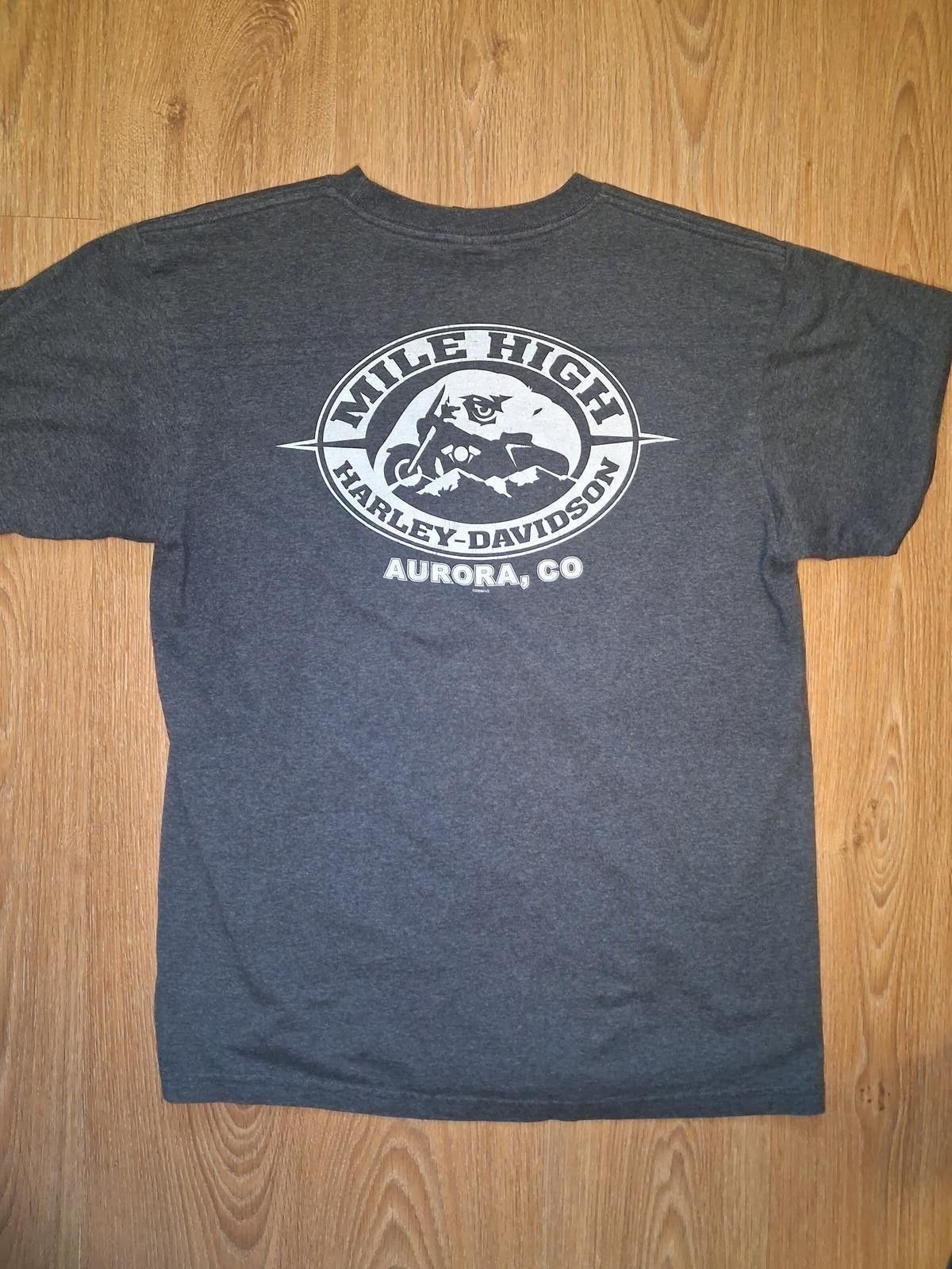 Harley Davidson Harley Davidson Logo Shirt Mens XL Gray Mile High Aurora CO Size US XL / EU 56 / 4 - 5 Thumbnail