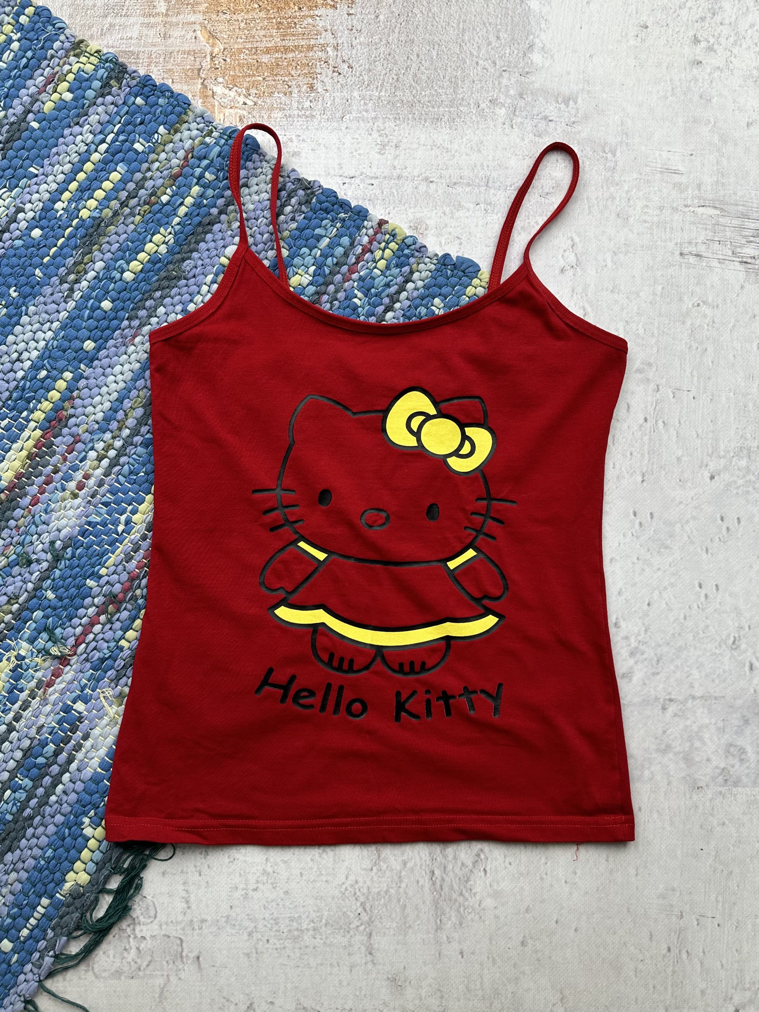 Japanese Brand Hello Kitty Vintage Tank Top A474(371)(E9) Size S / US 4 / IT 40 - 1 Thumbnail