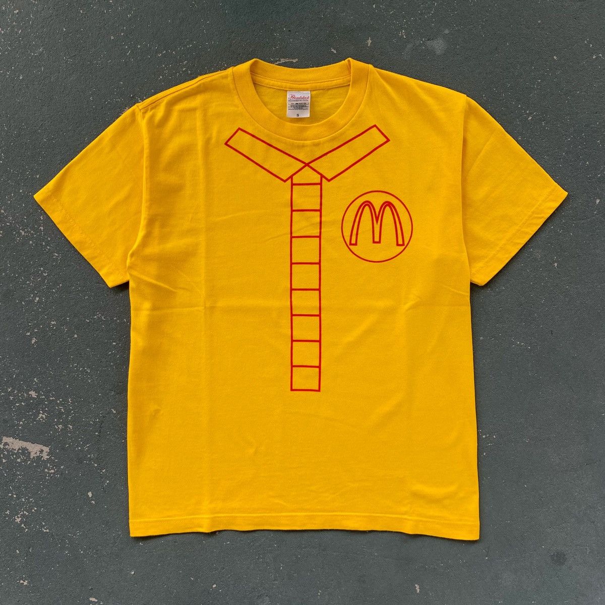 Image of Vintage Mcdonald's Event T-Shirt (Yellow) Small in Red/Yellow, Men's