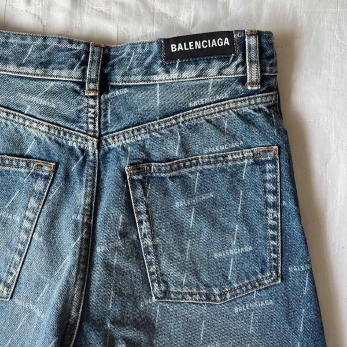 Balenciaga Balenciaga Logo Print Denim Size US 28 / EU 44 - 3 Thumbnail