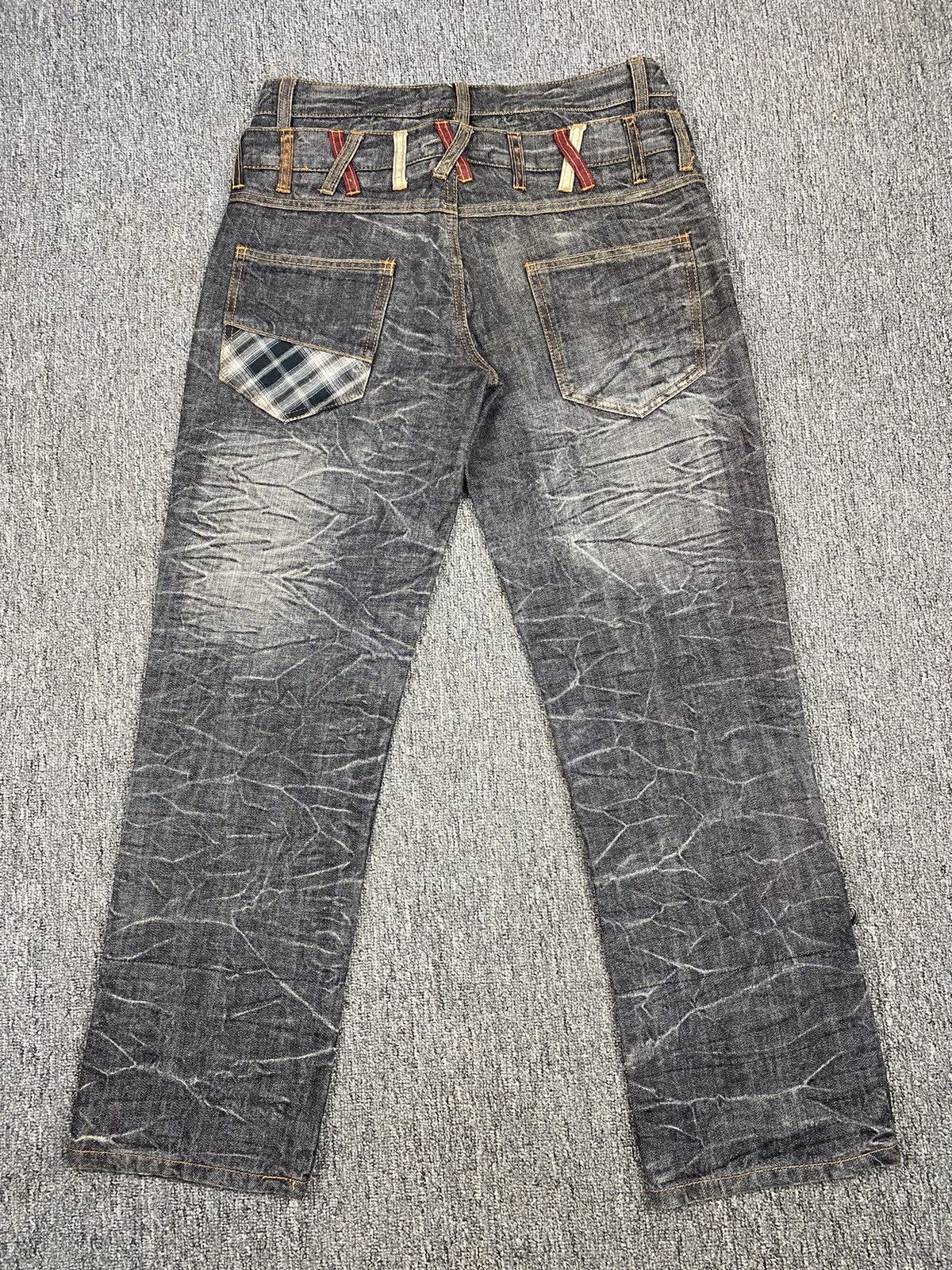 If Six Was Nine × Japanese Brand × Le Grande Bleu (L.G.B.) Nylaus Double Waist Flare Jean Size US 32 / EU 48 - 8 Thumbnail