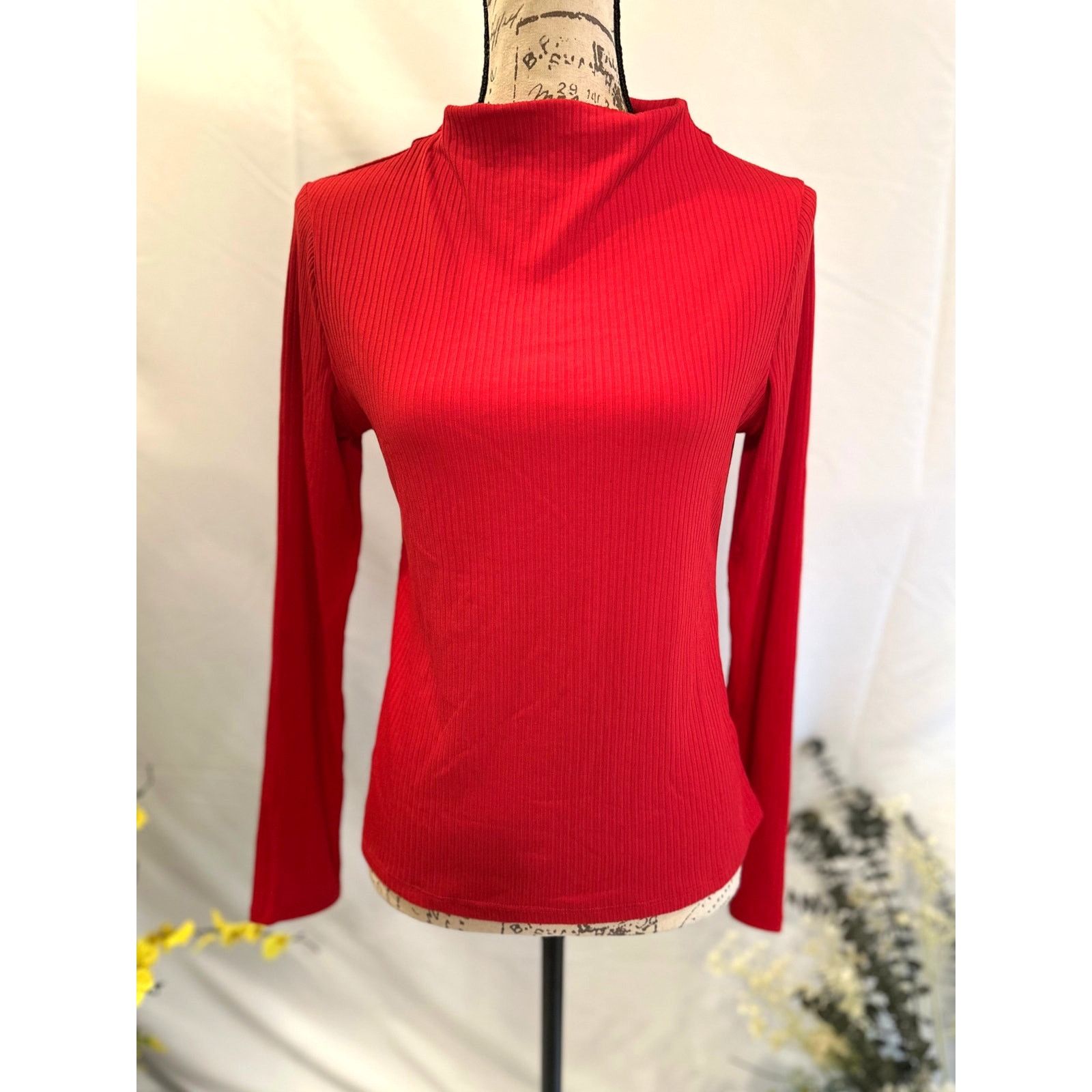 Other A New Day Boat Neck Long Sleeve Knit Top Red size M Size M / US 6-8 / IT 42-44 - 5 Thumbnail